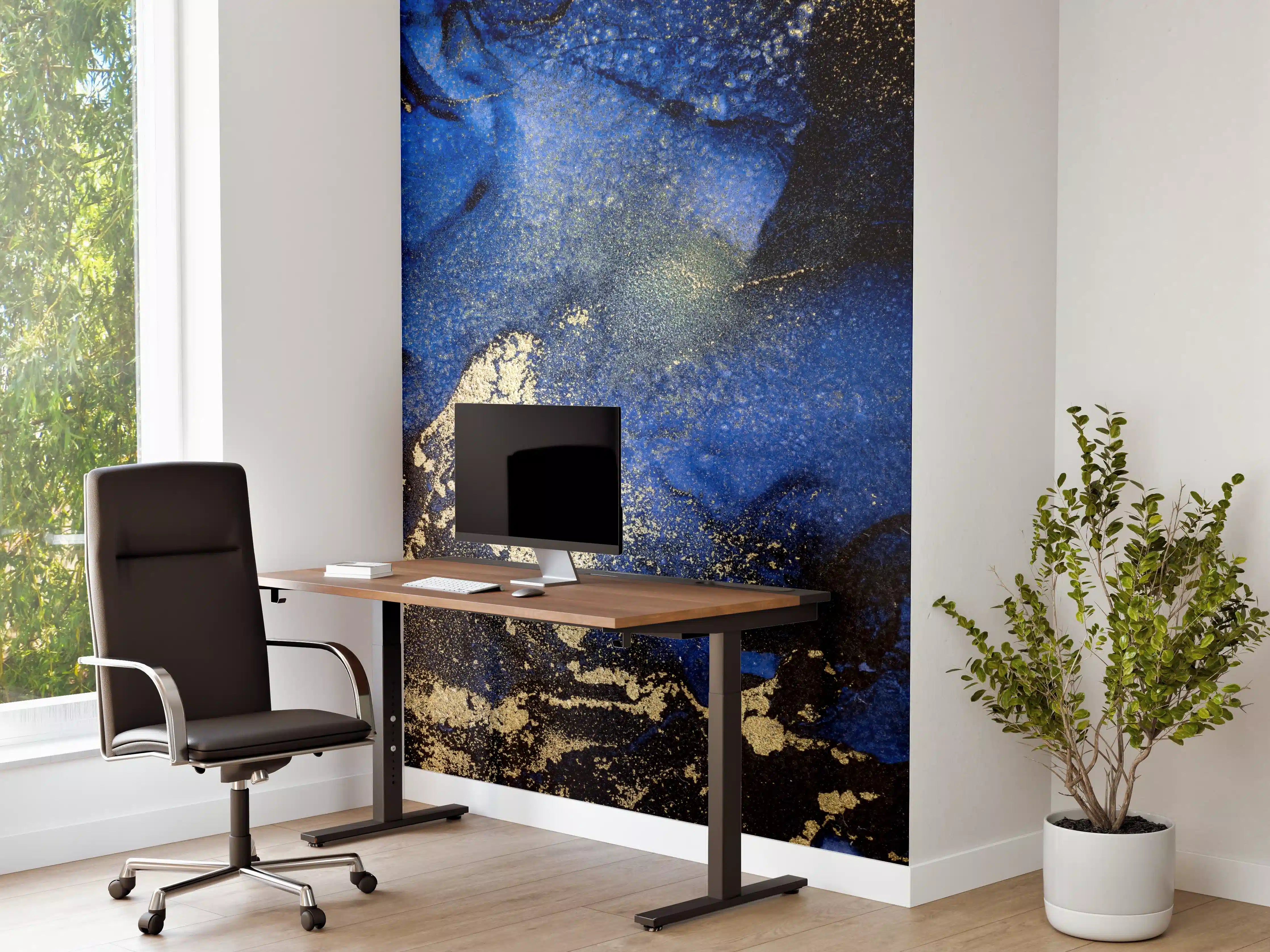 Büro Wandgestaltung - Marmor Wandtextur - Flüssigmalerei