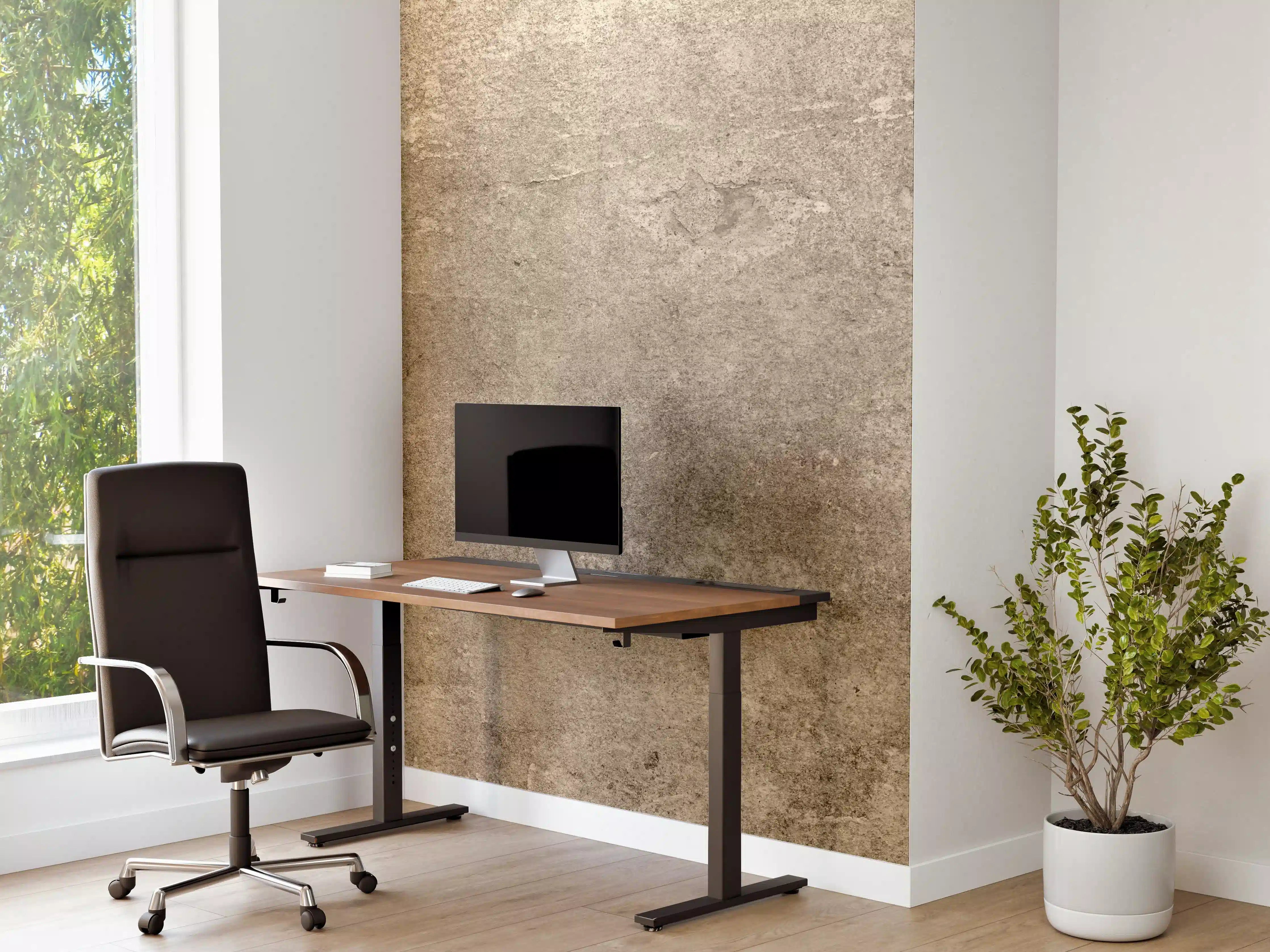 Büro Wandgestaltung - Massiver beigefarbiger Beton