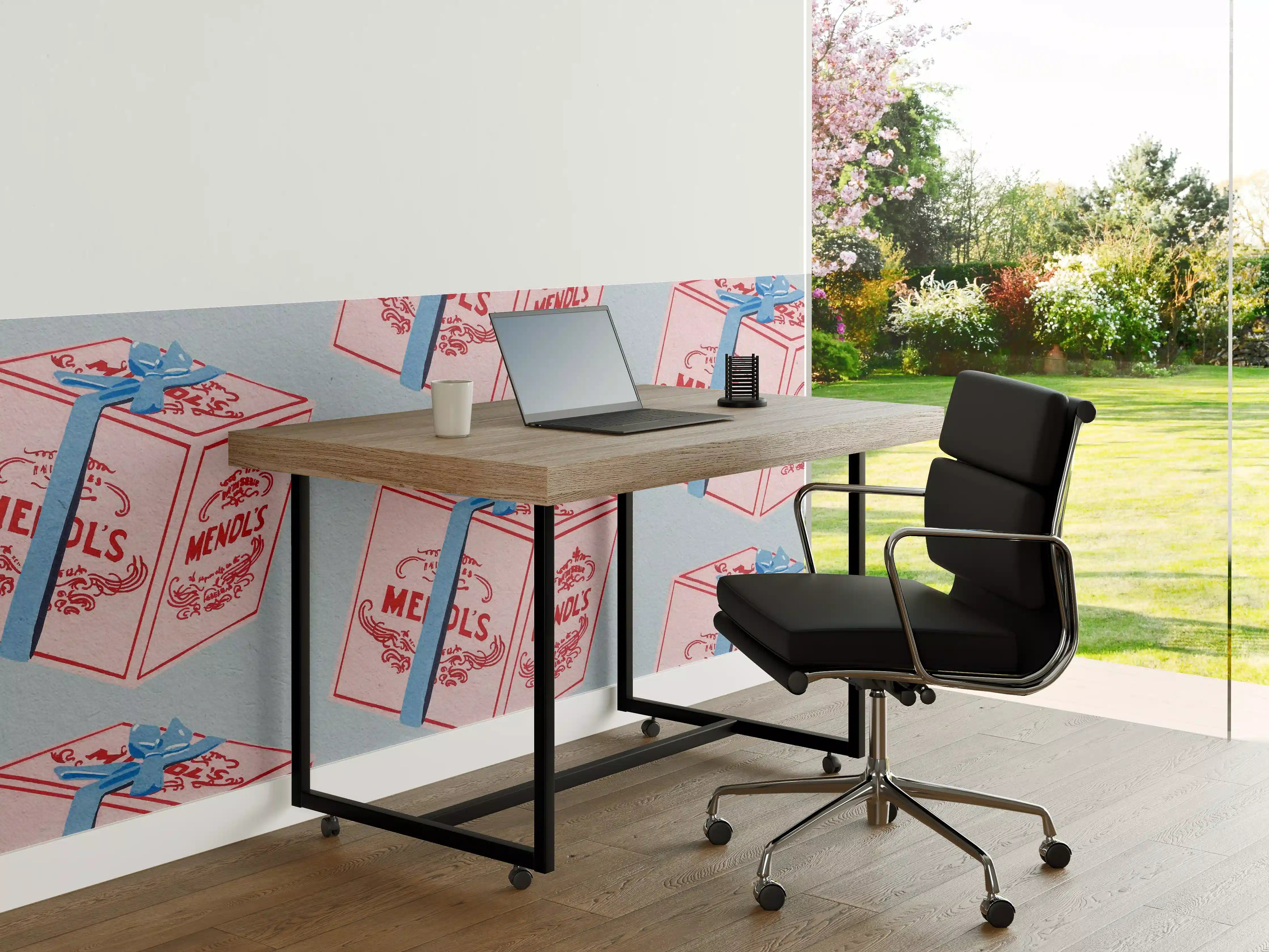 Büro Wandgestaltung - Mendl's Vintage Box Muster