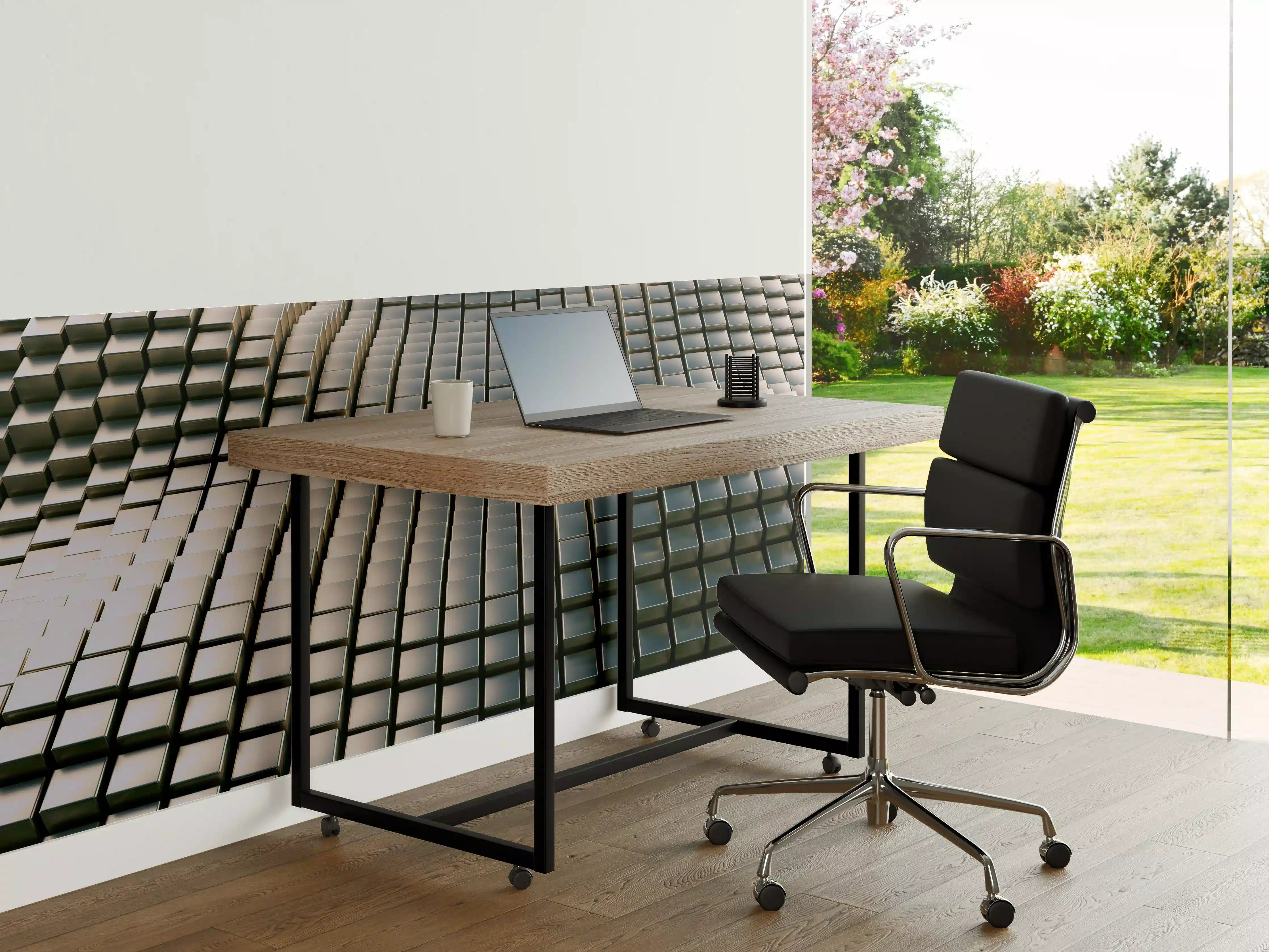 Büro Wandgestaltung - Metall Wellen Hintergrund