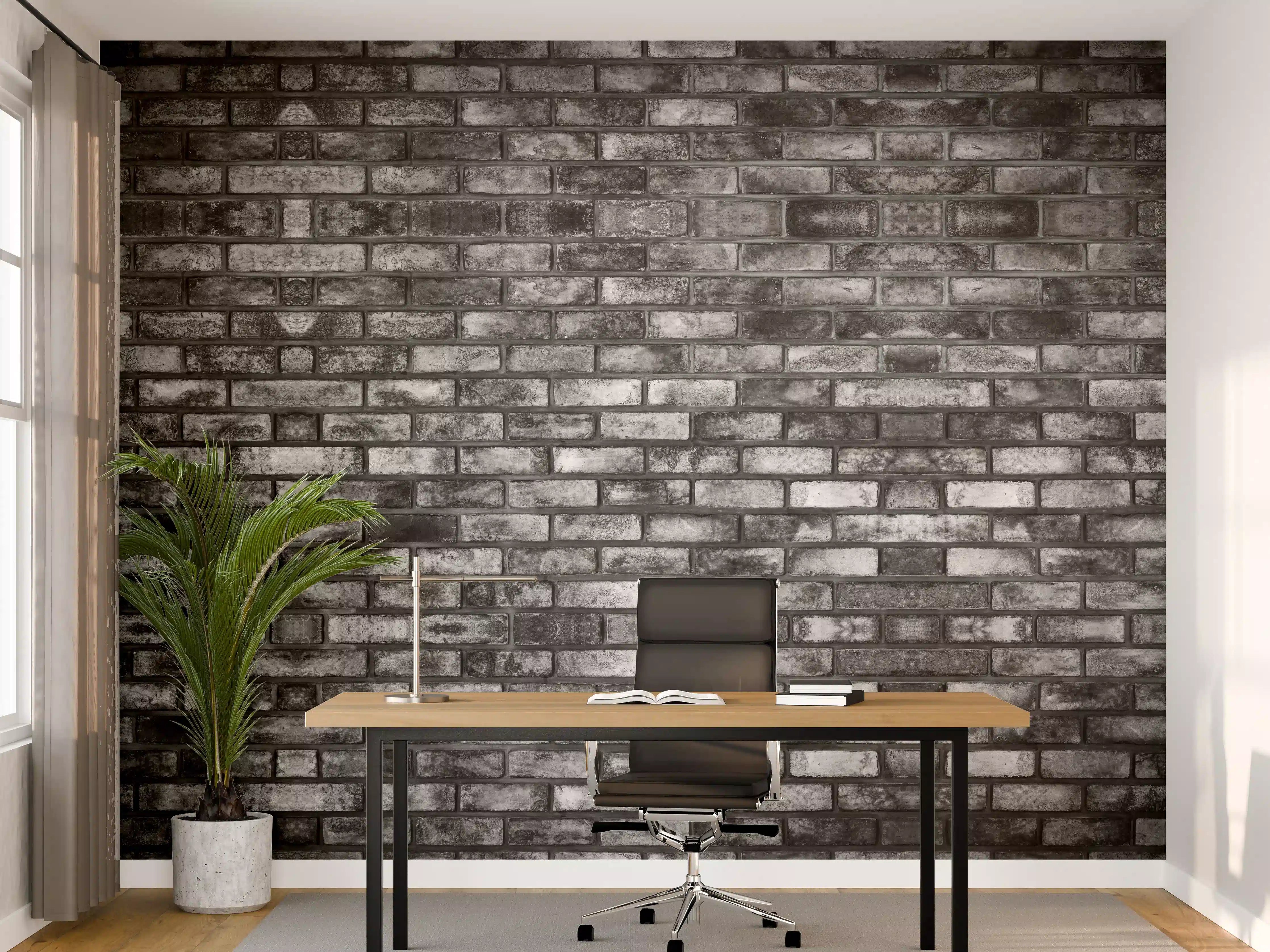 Büro Wandgestaltung - Metallische Steinstruktur