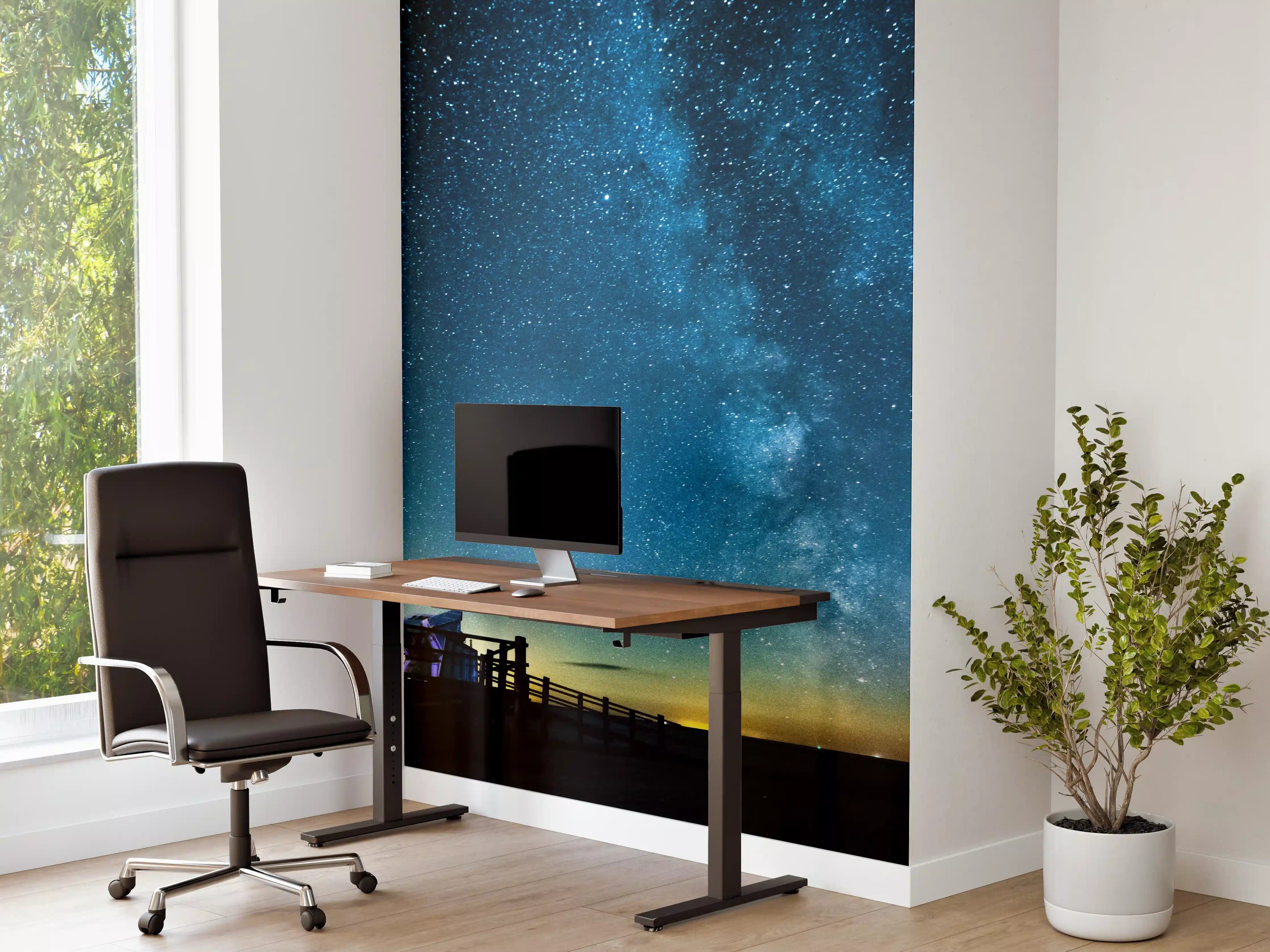 Büro Wandgestaltung - Milchstraße bei Nacht über der Nordsee
