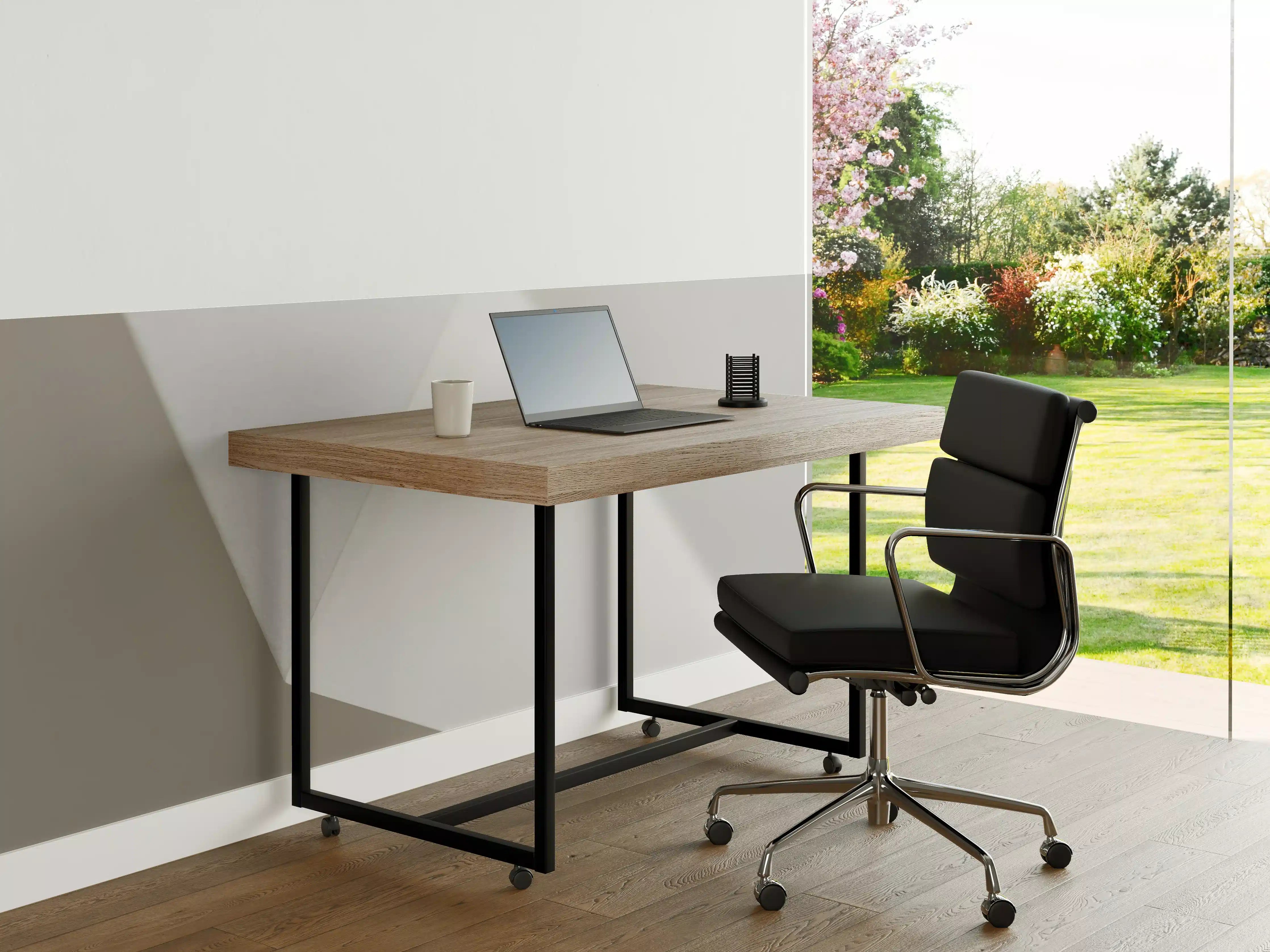 Büro Wandgestaltung - Minimalistische Weiß-Grau Papierfaltung