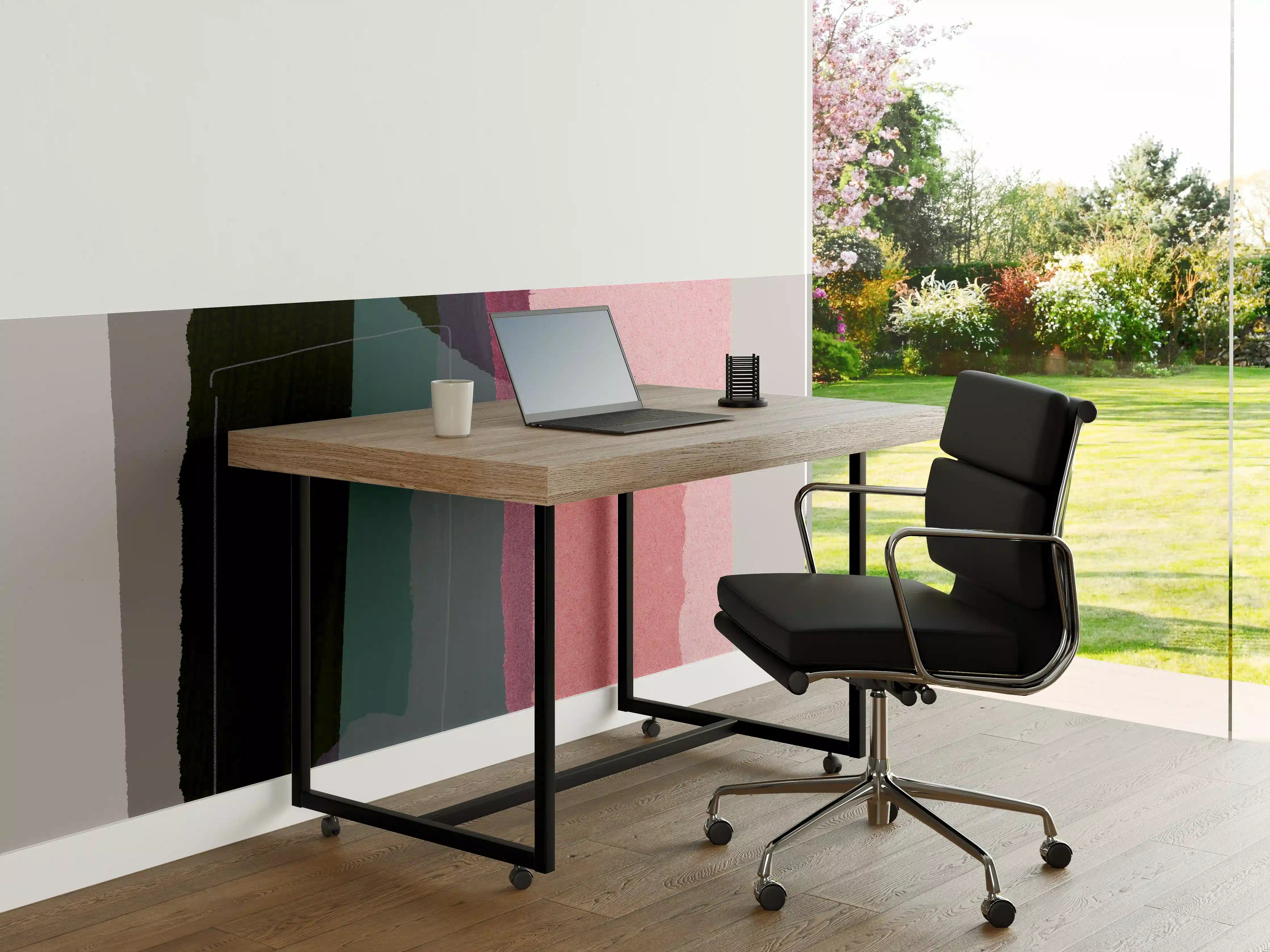 Büro Wandgestaltung - Minimalistische Weiß-Ton-Kollage