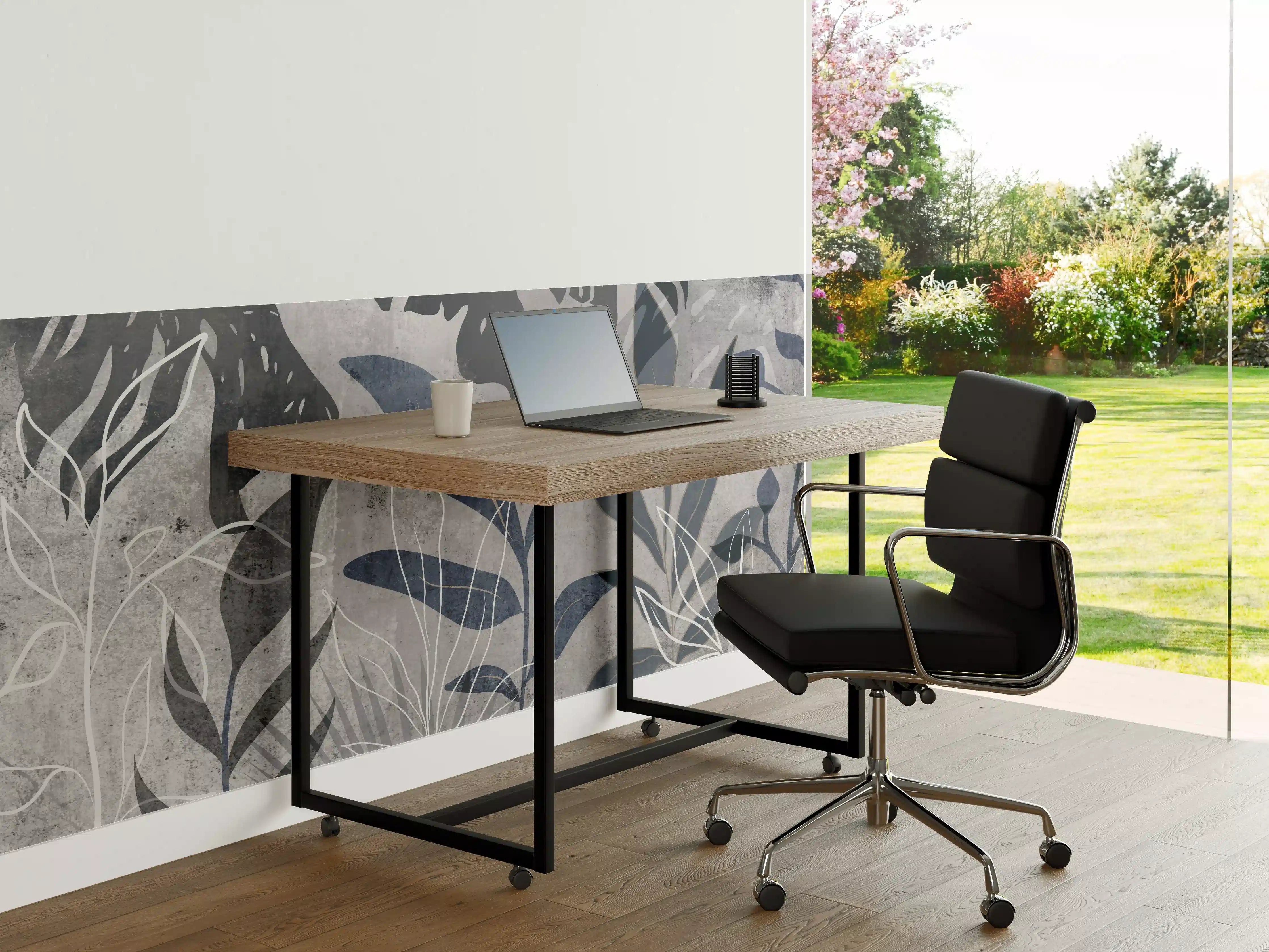 Büro Wandgestaltung - Moderne Botanik Grau-Weiß