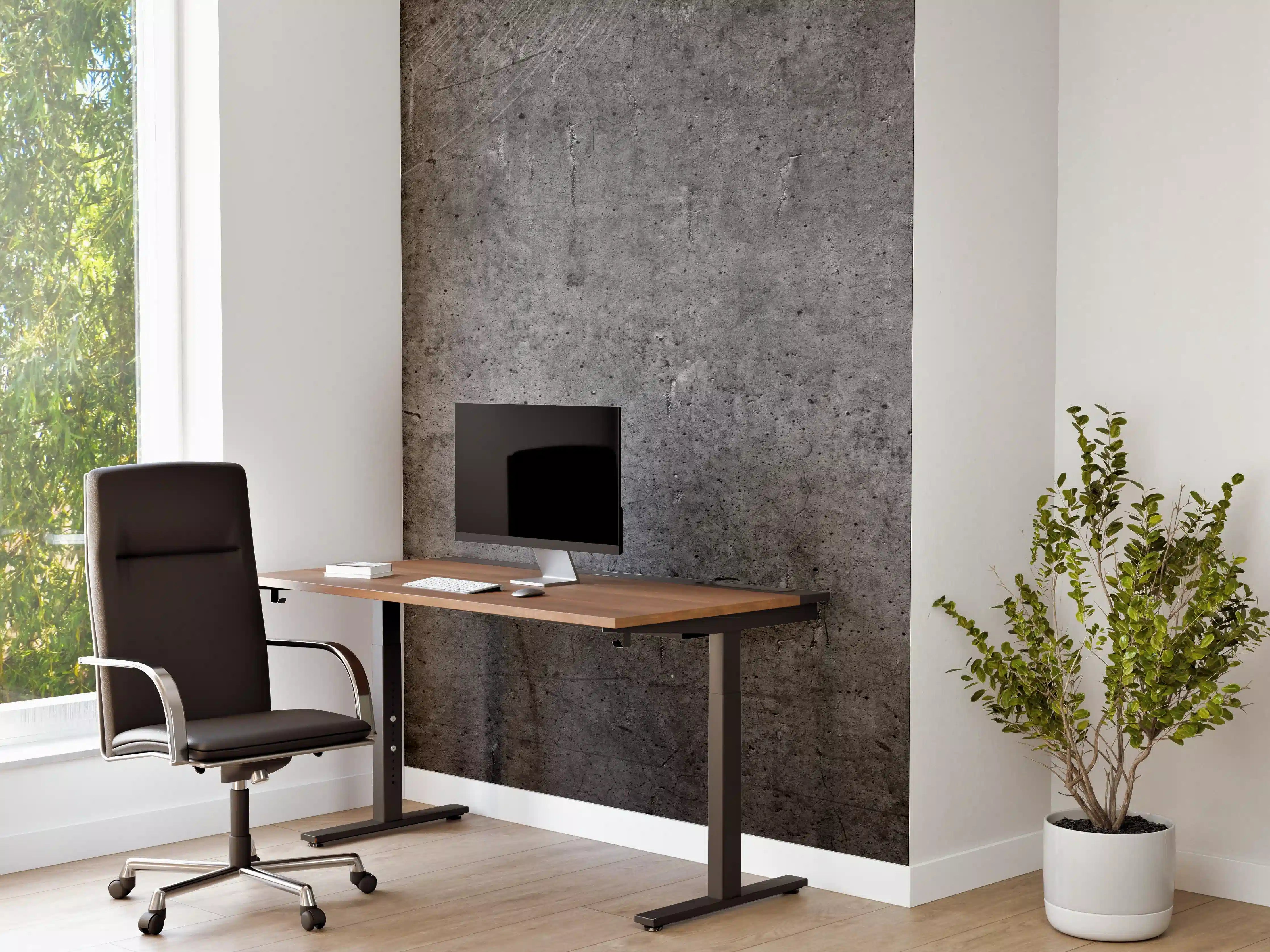 Büro Wandgestaltung - Moderne Grau-Schwarze Betonoptik