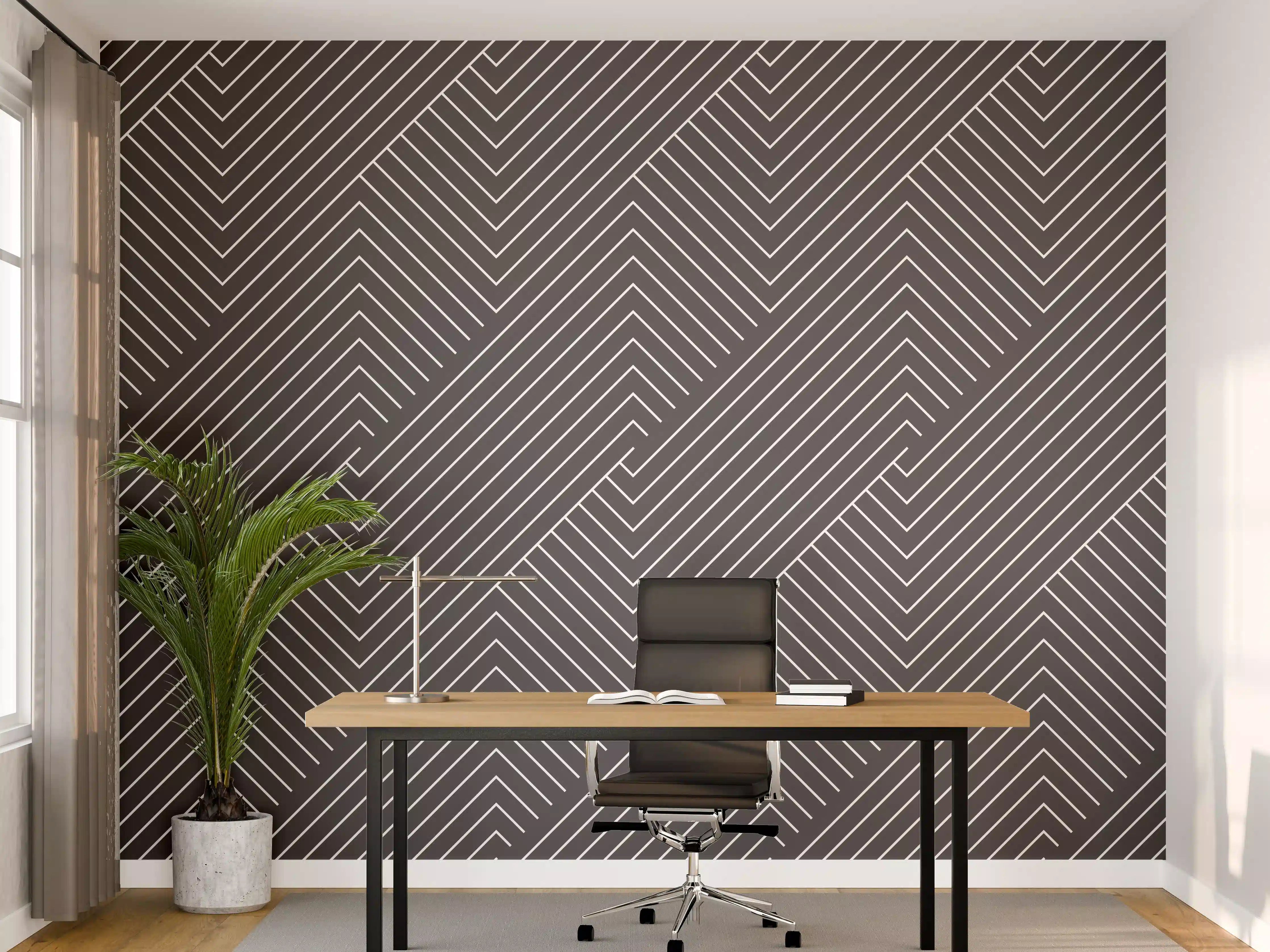 Büro Wandgestaltung - Moderne graue Geometrie
