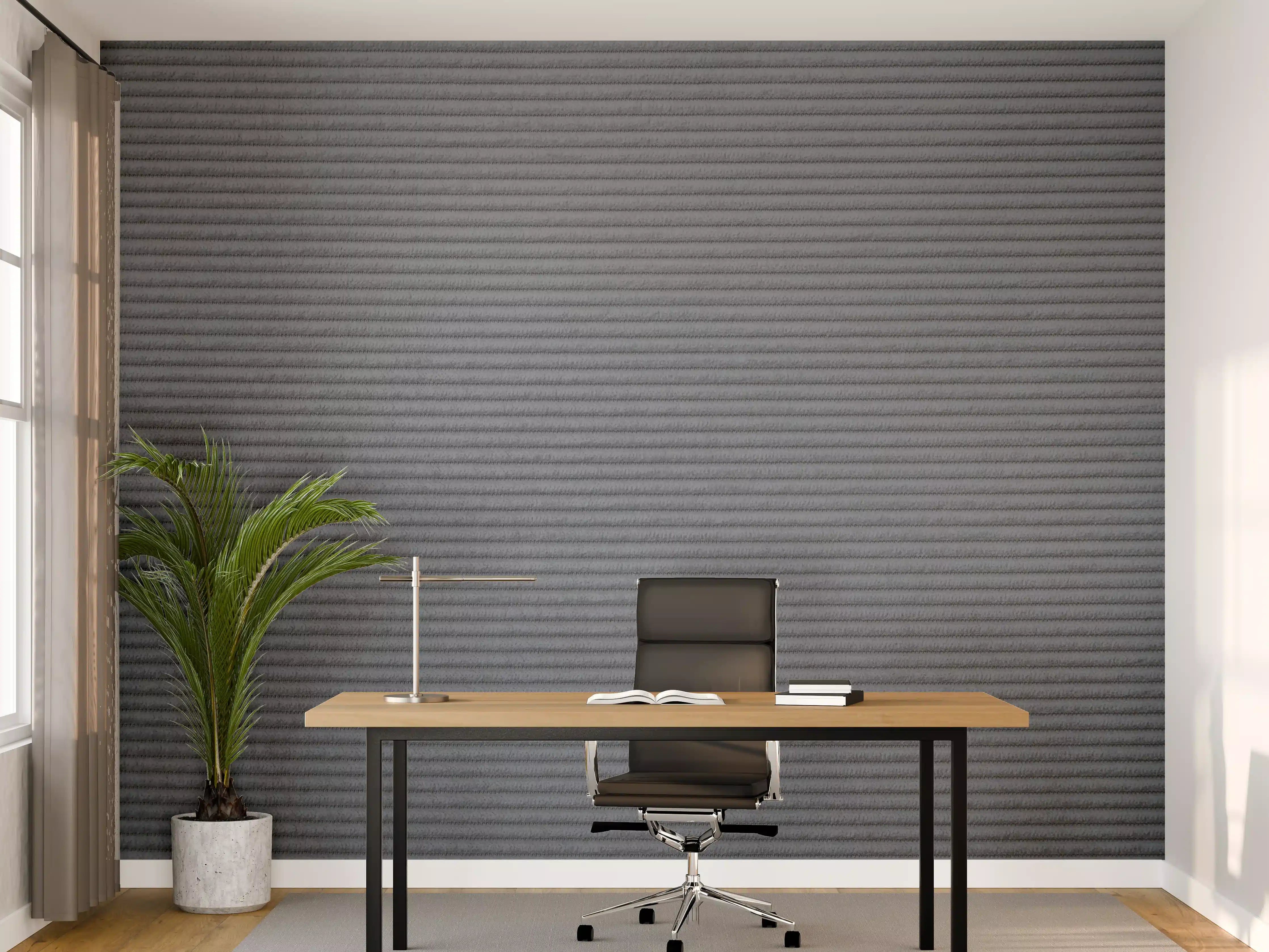Büro Wandgestaltung - Moderne graue Linienstruktur