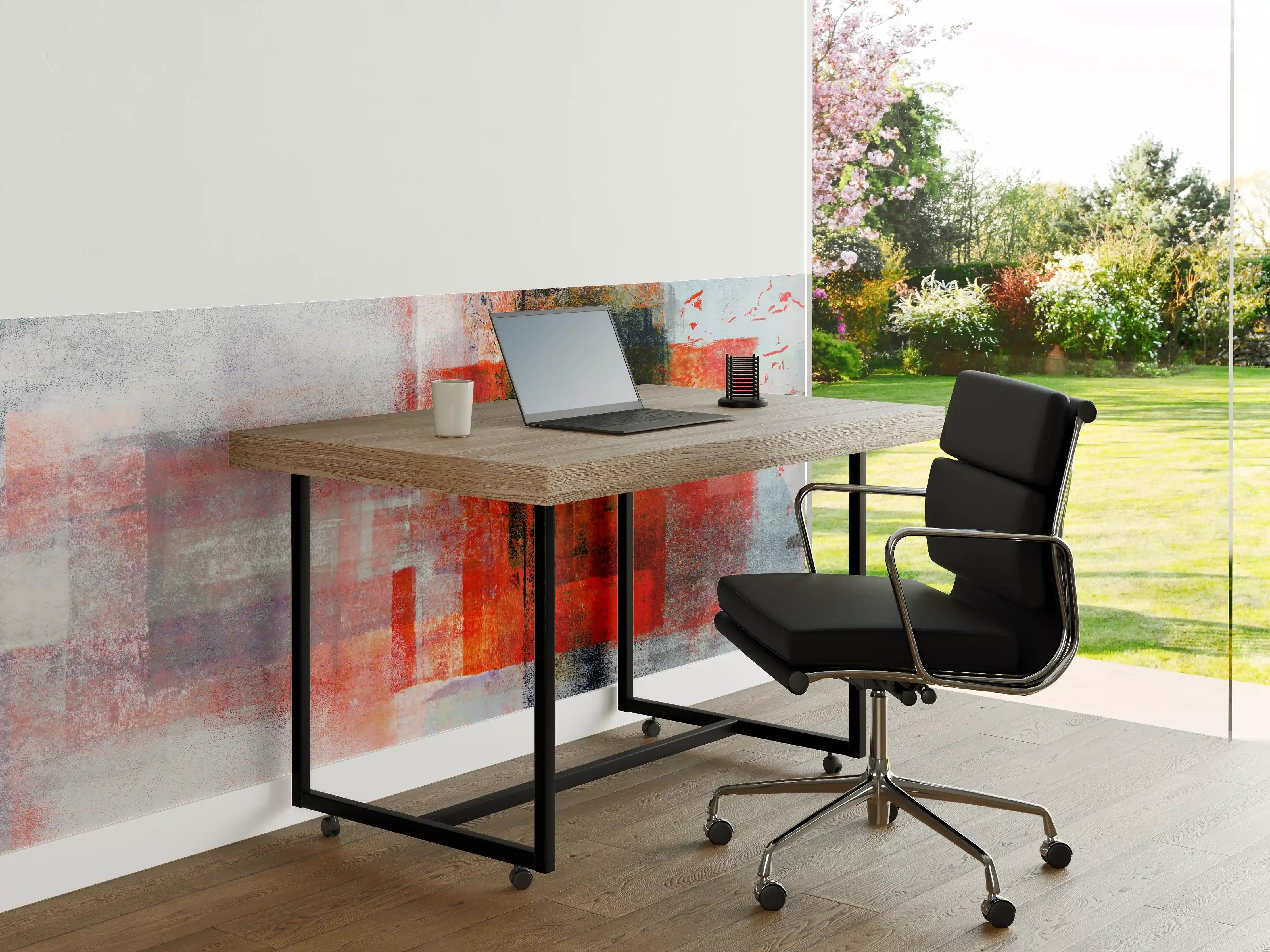 Büro Wandgestaltung - Moderner Abstrakter Rot-Grau-Mix