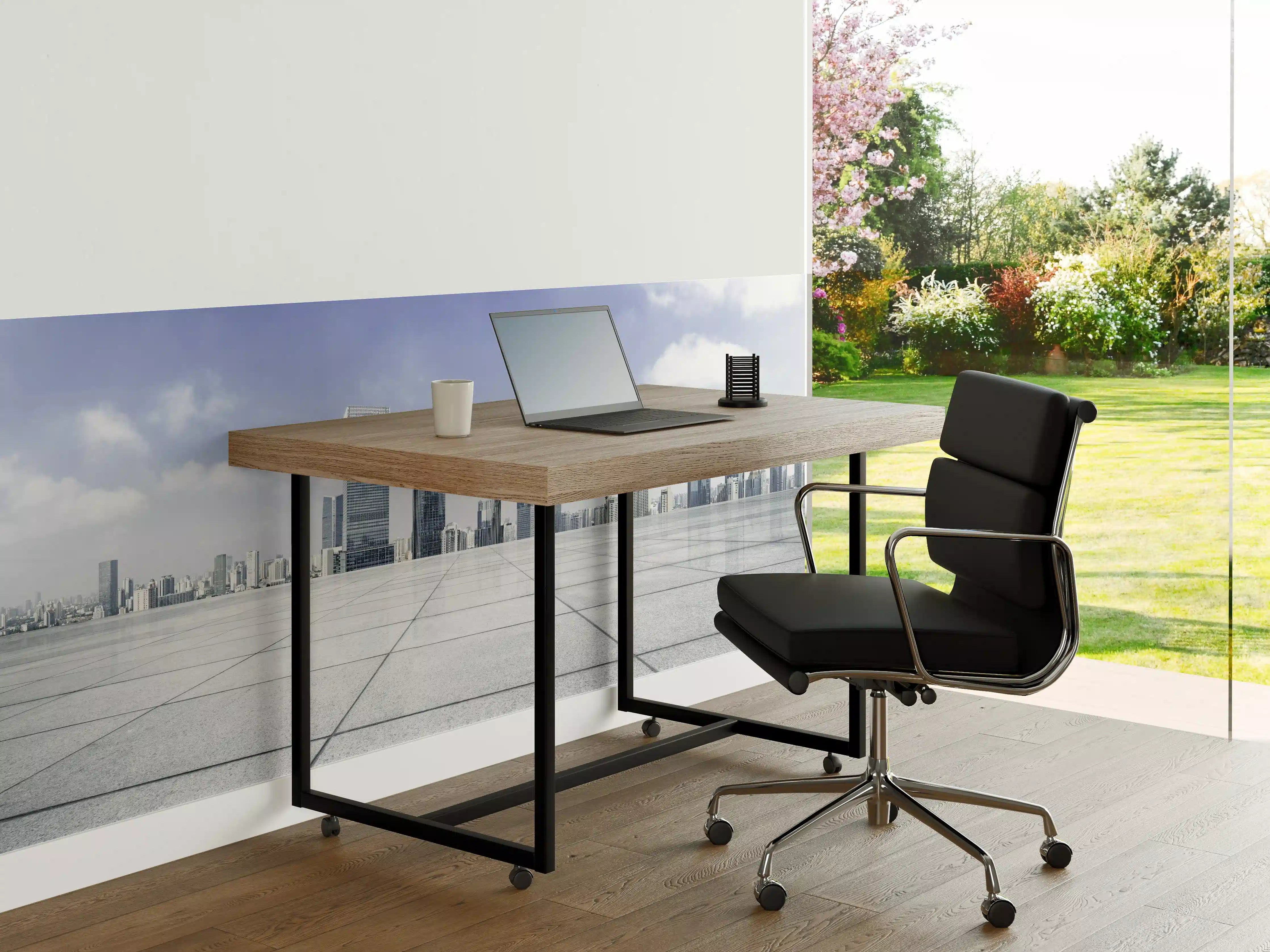 Büro Wandgestaltung - Moderner Skyline und Gebäuden