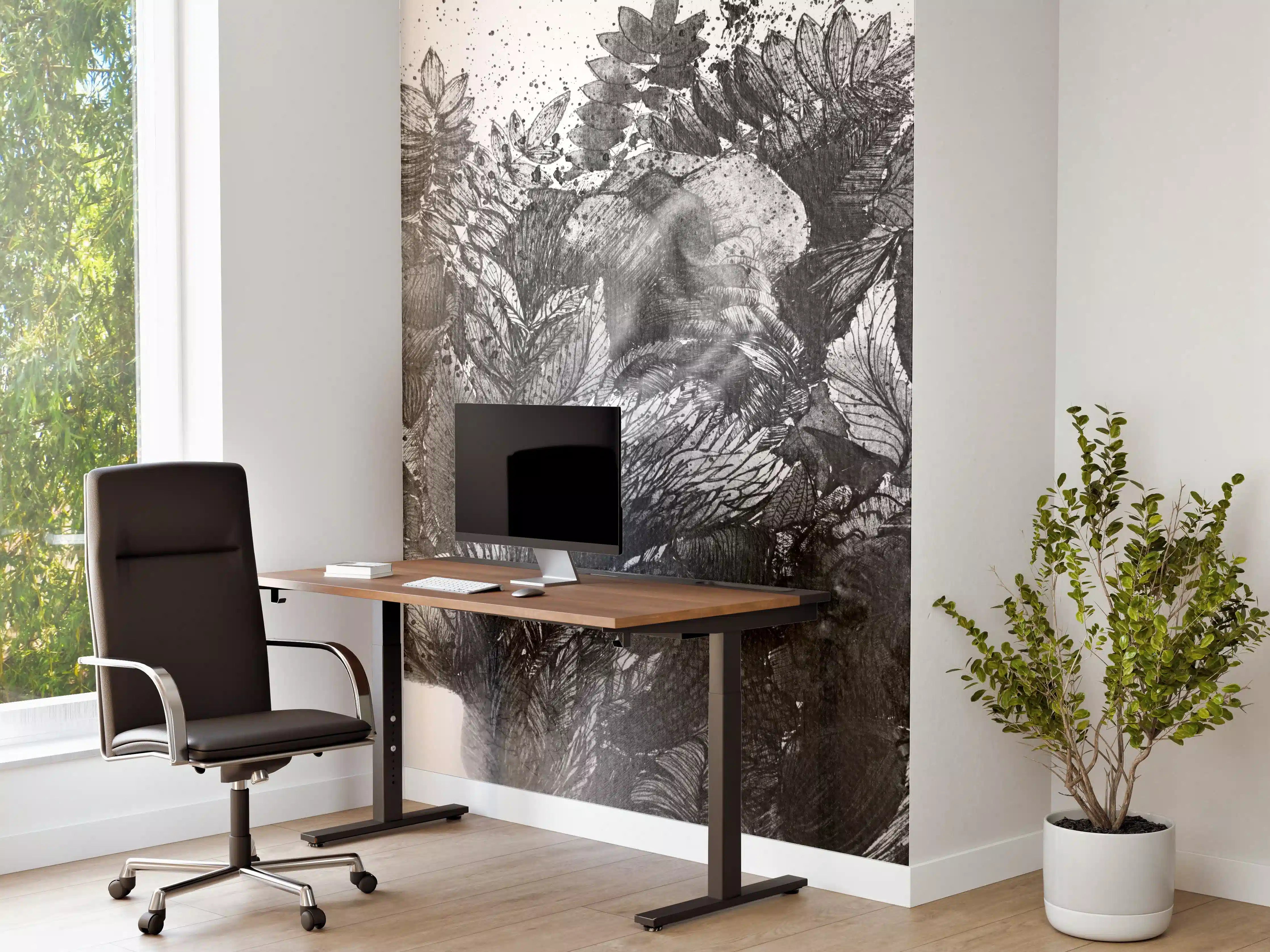 Büro Wandgestaltung - Modernes Portrait in schwarz - weiß