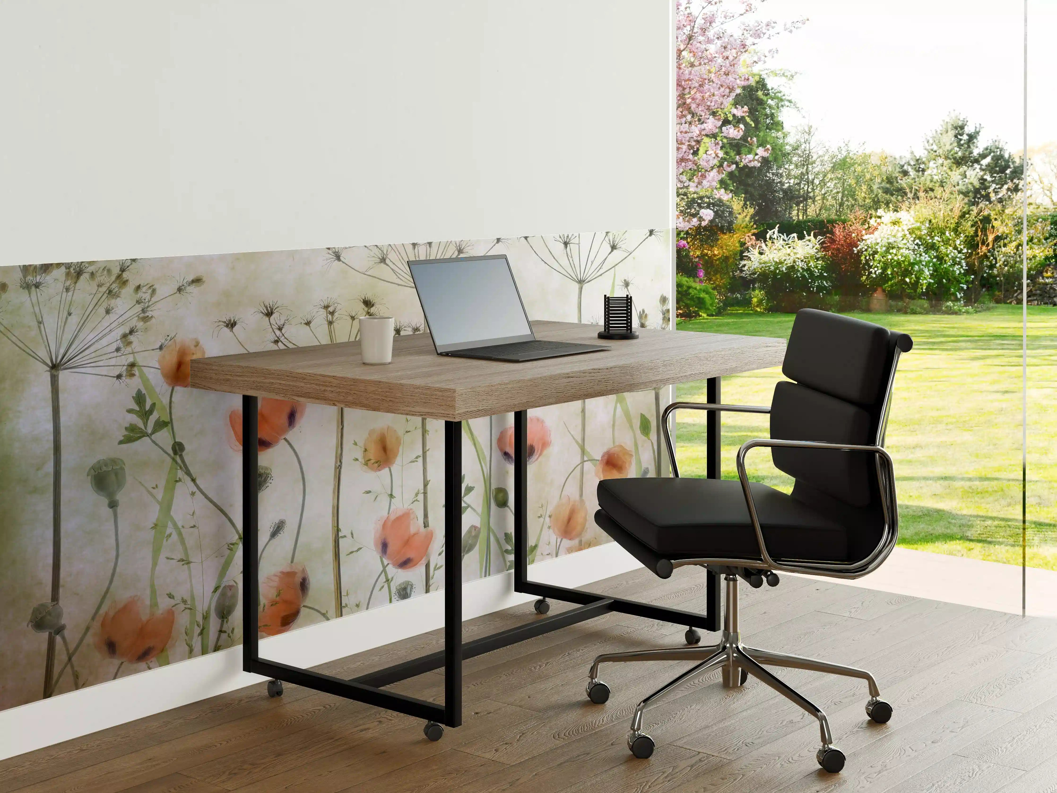 Büro Wandgestaltung - Mohnblumen - Florale Zeichnung