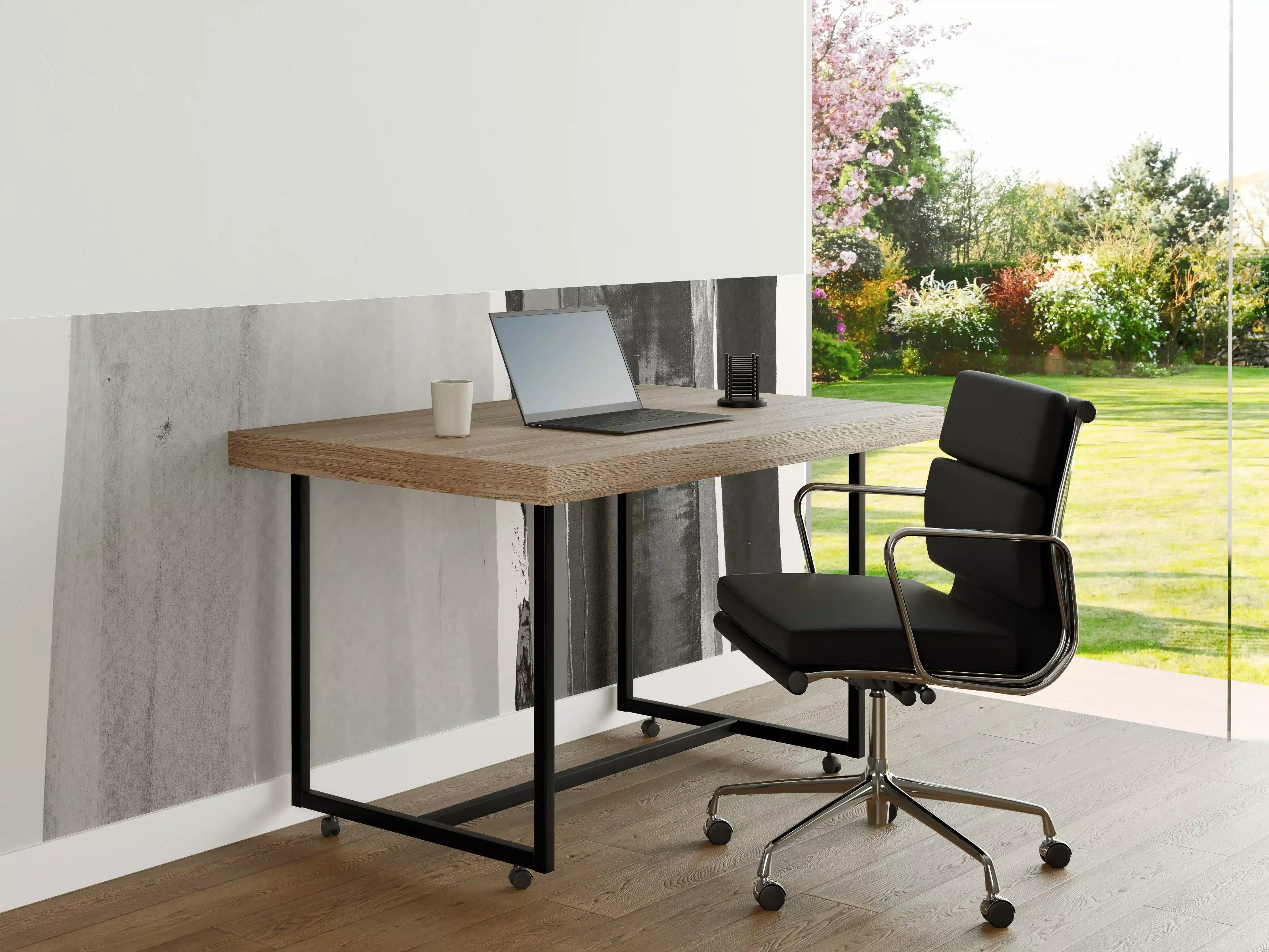 Büro Wandgestaltung - Monochrome Aquarell-Striche