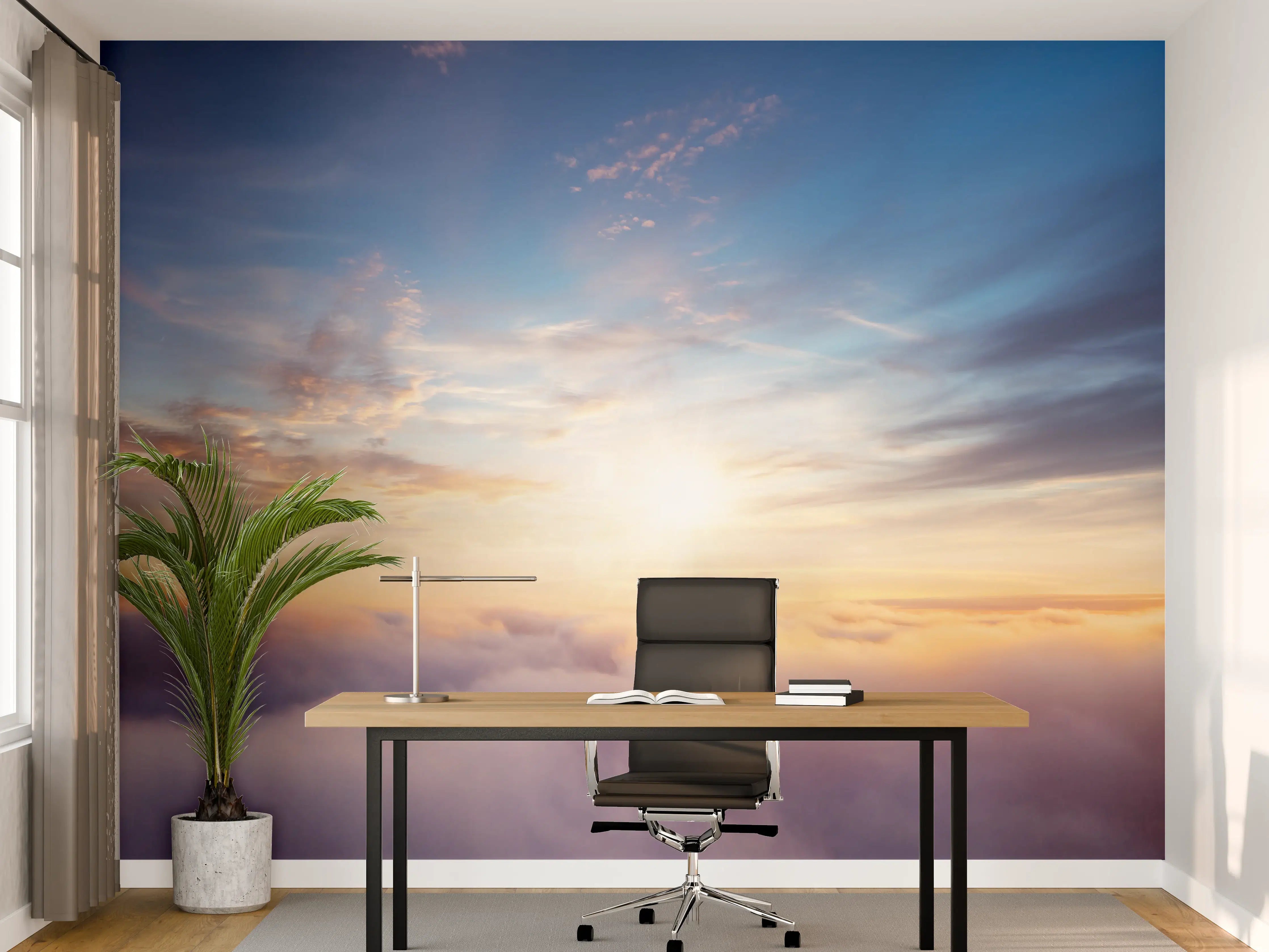 Büro Wandgestaltung - Morgendämmerung Wolken Himmel
