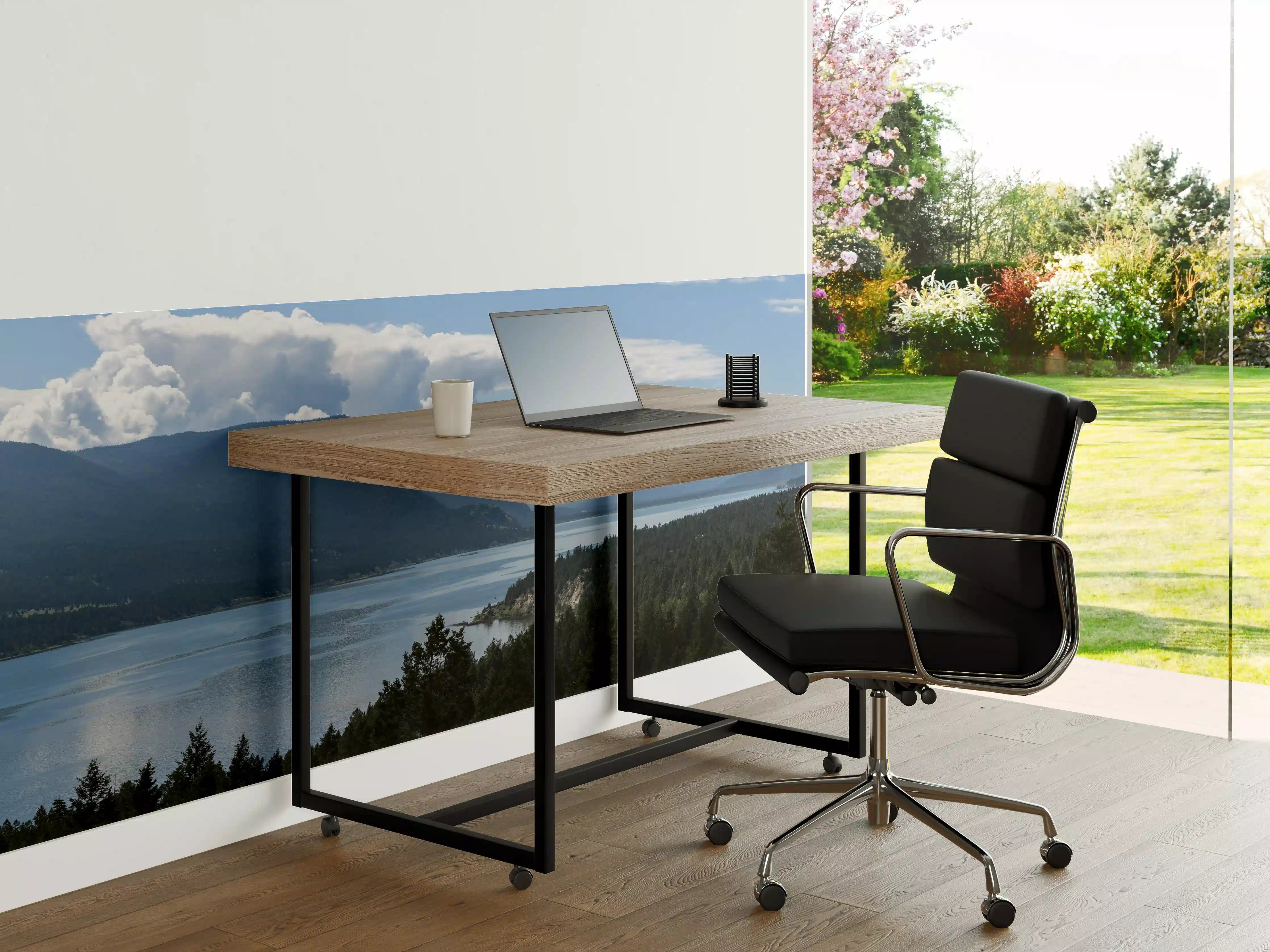 Büro Wandgestaltung - Morgennebel über den Gipfeln des Fairmont Ridge