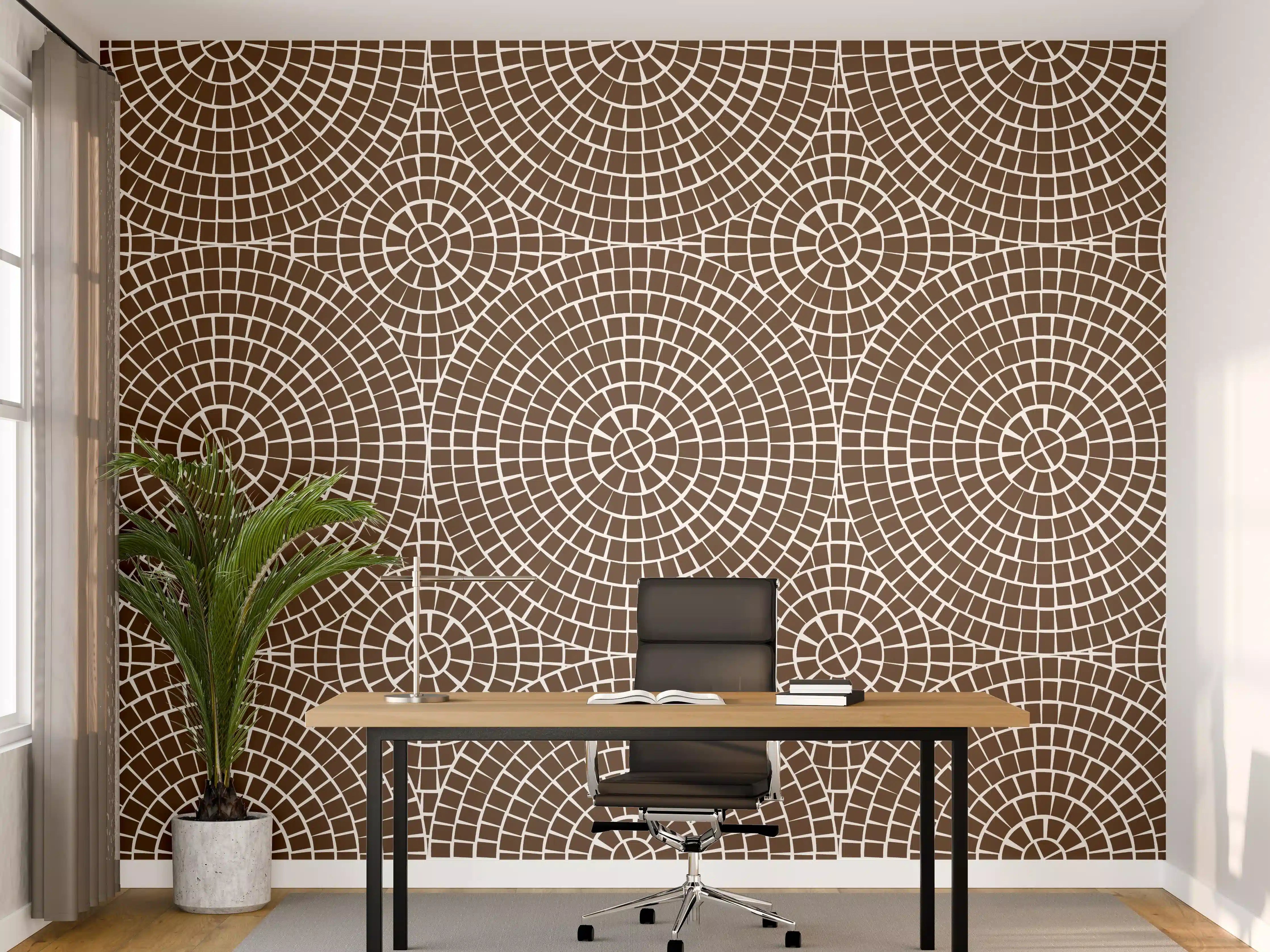 Büro Wandgestaltung - Mosaik-Caffe Grau
