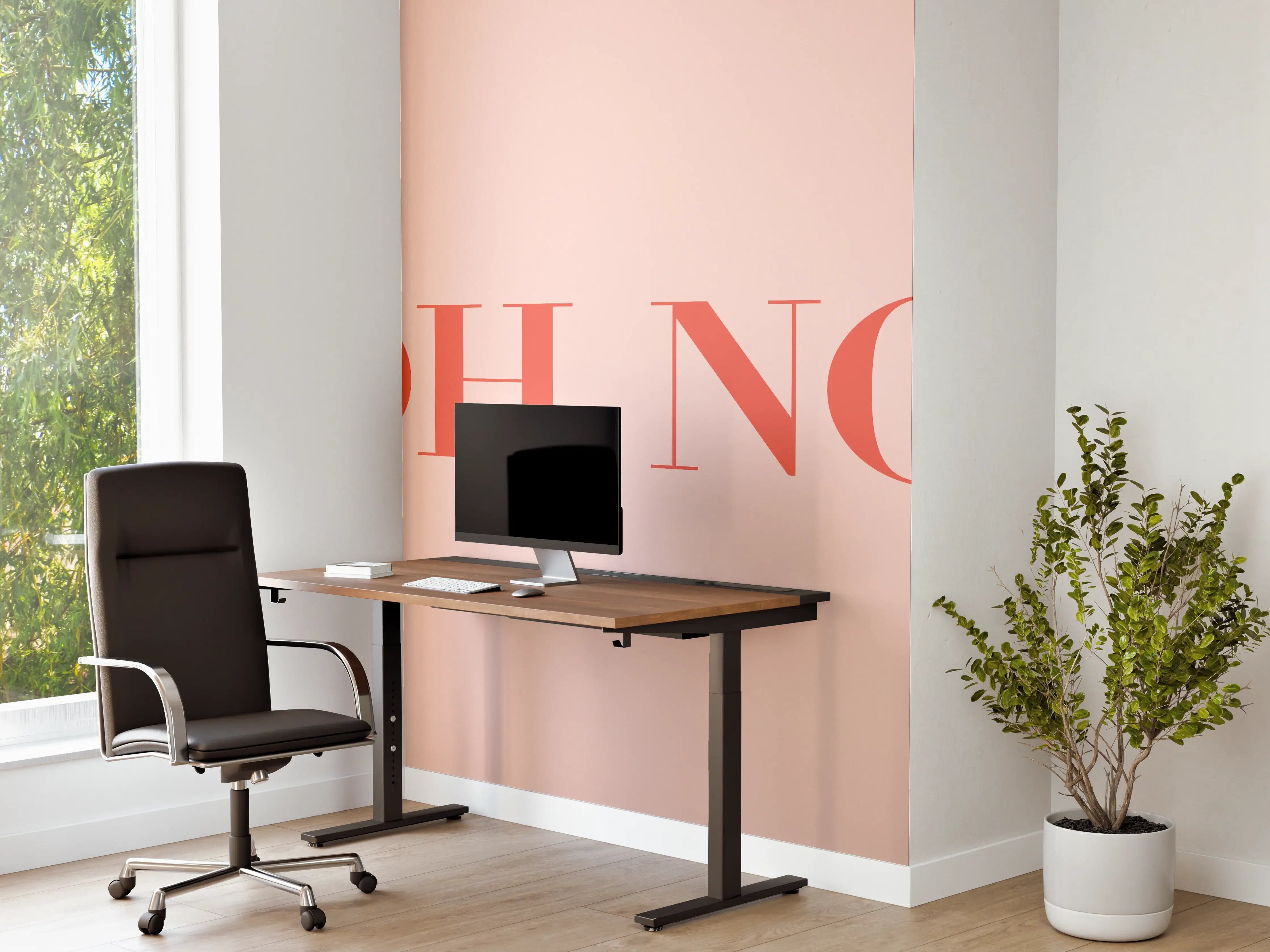 Büro Wandgestaltung - Motivational Oh No! Quote Rosa