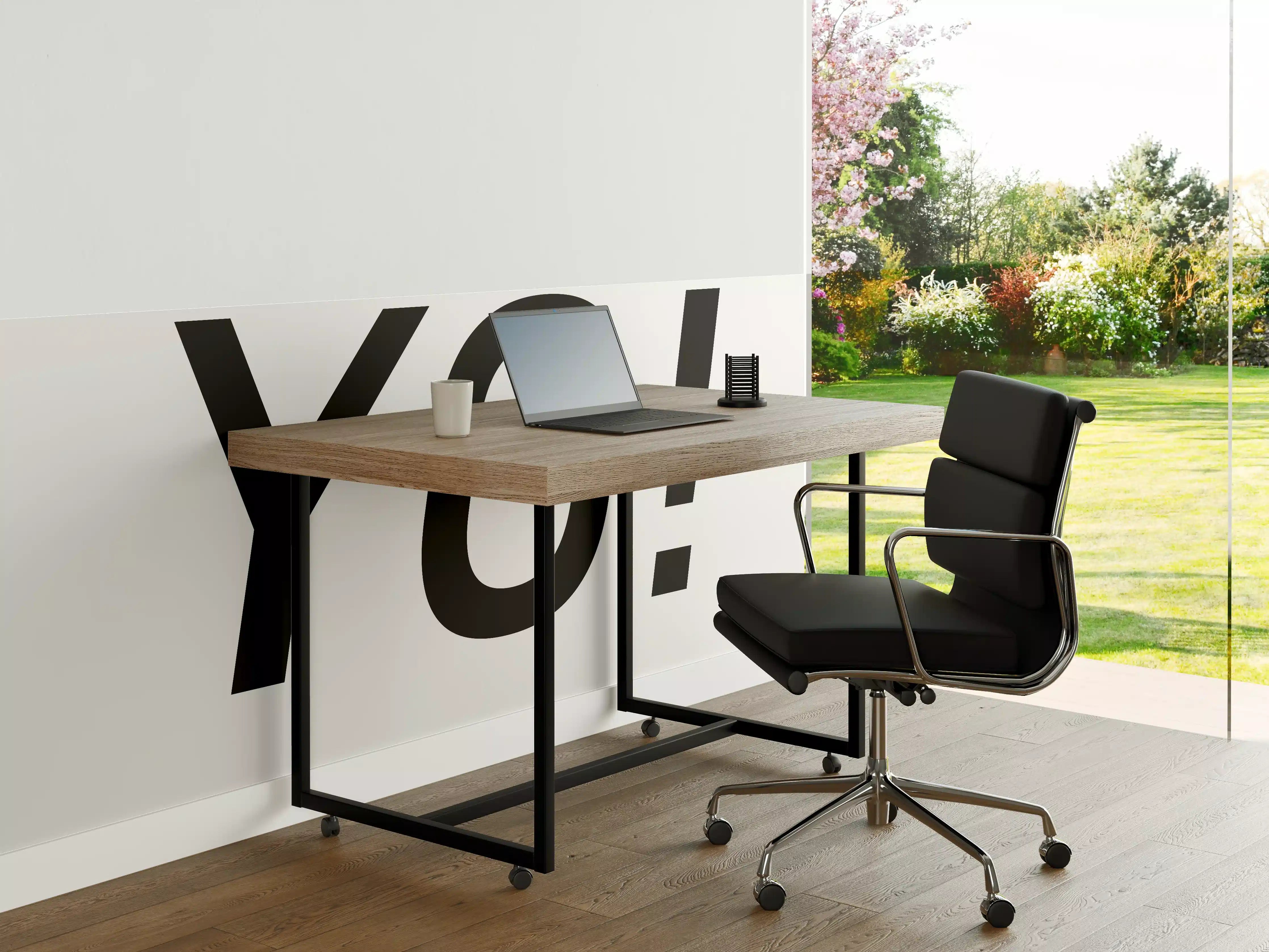 Büro Wandgestaltung - Motivational 'YO!' Schwarz-Weiß-Design