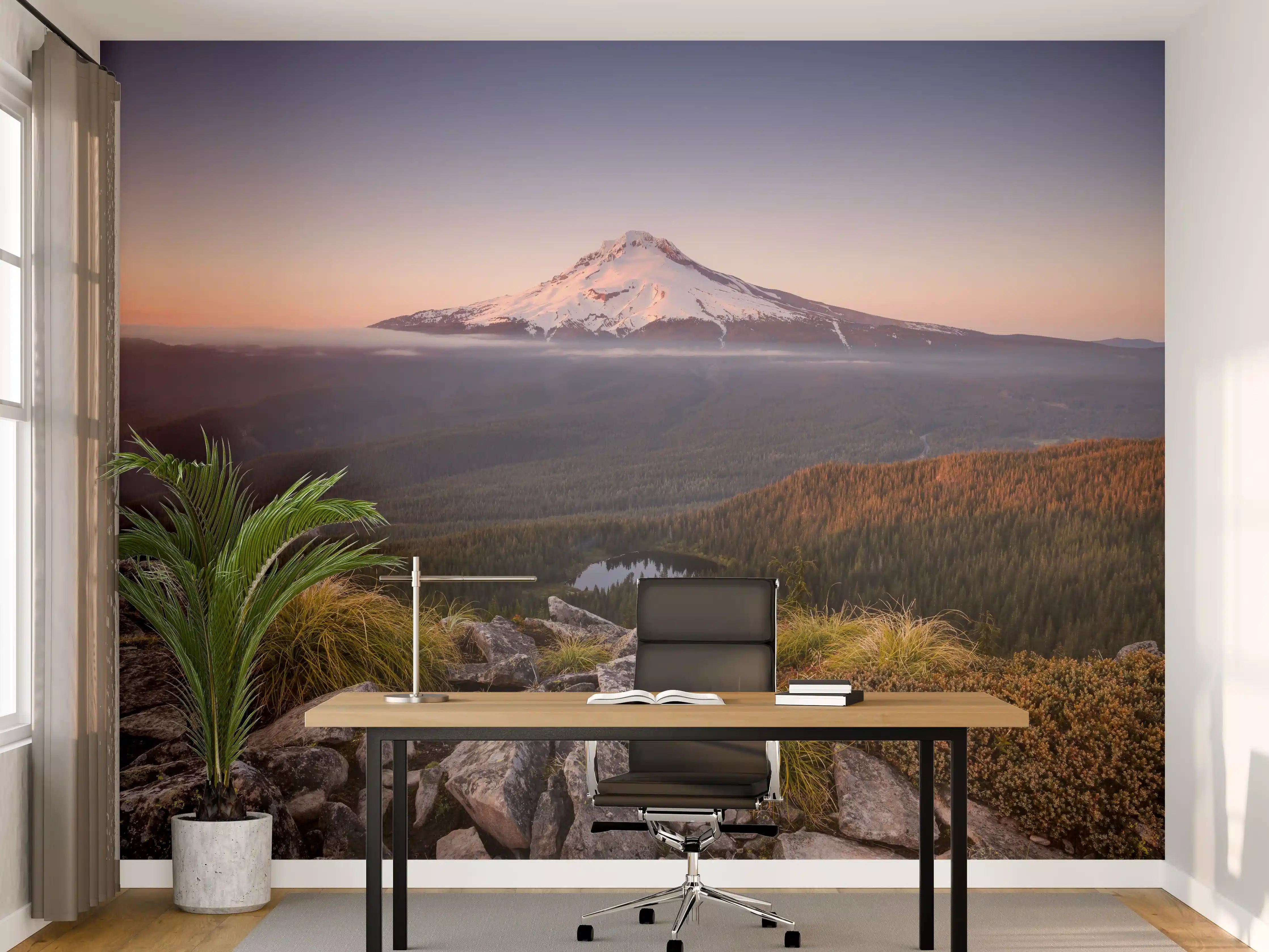 Büro Wandgestaltung - Mount Hood Winterdämmerung