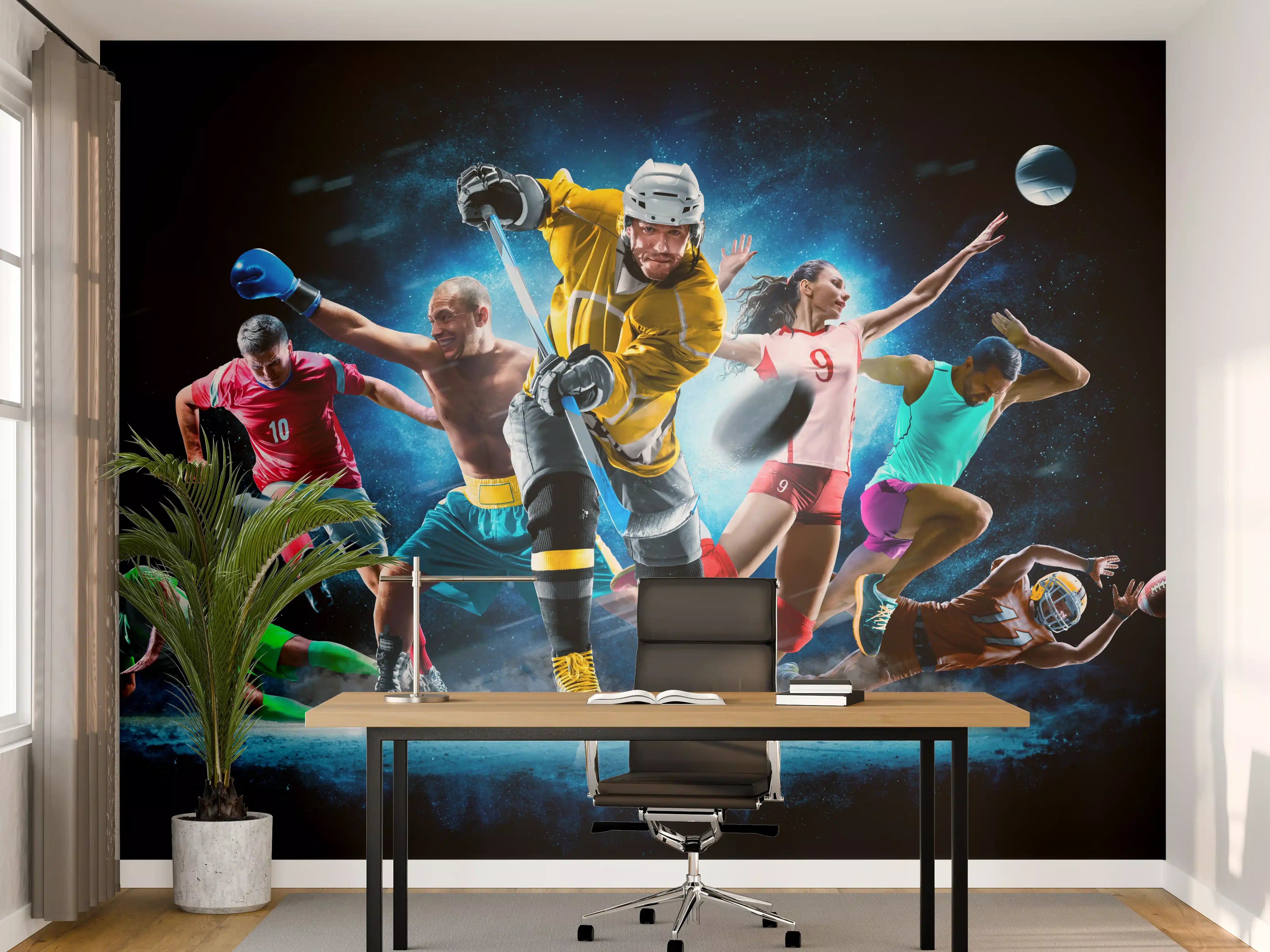 Büro Wandgestaltung - Multi Sport Collage