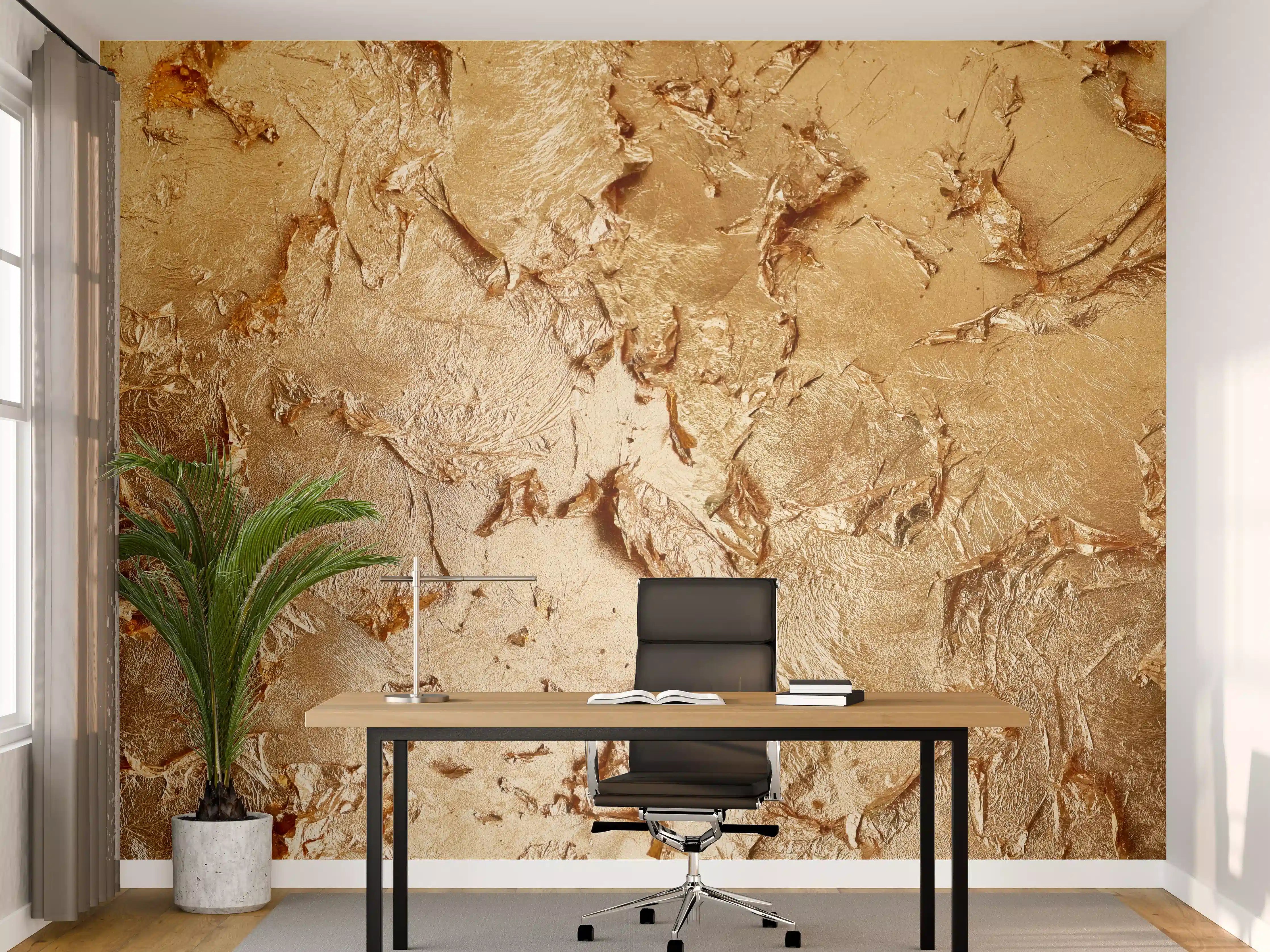 Büro Wandgestaltung - Muster einer vergoldeten Wand