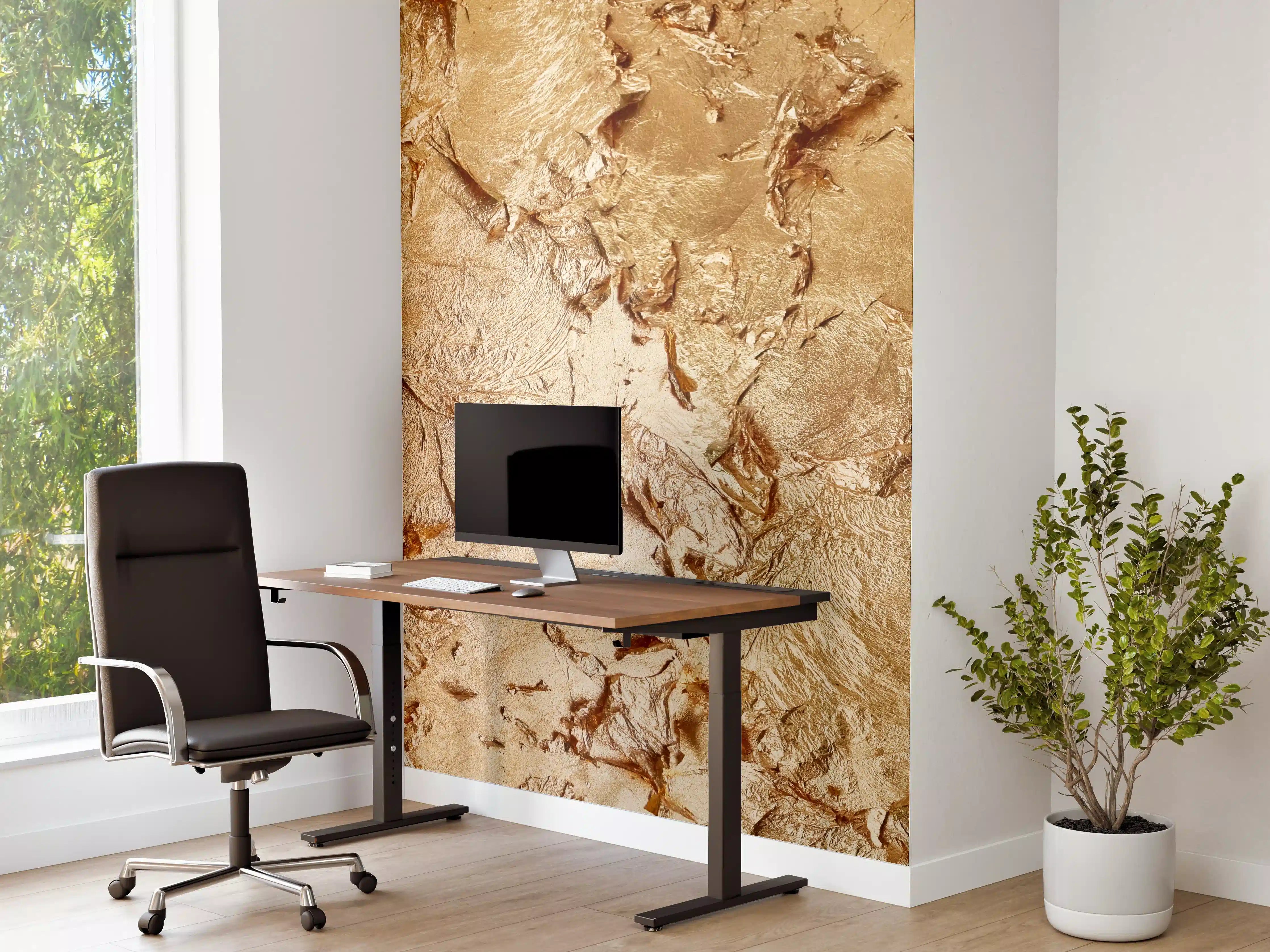 Büro Wandgestaltung - Muster einer vergoldeten Wand