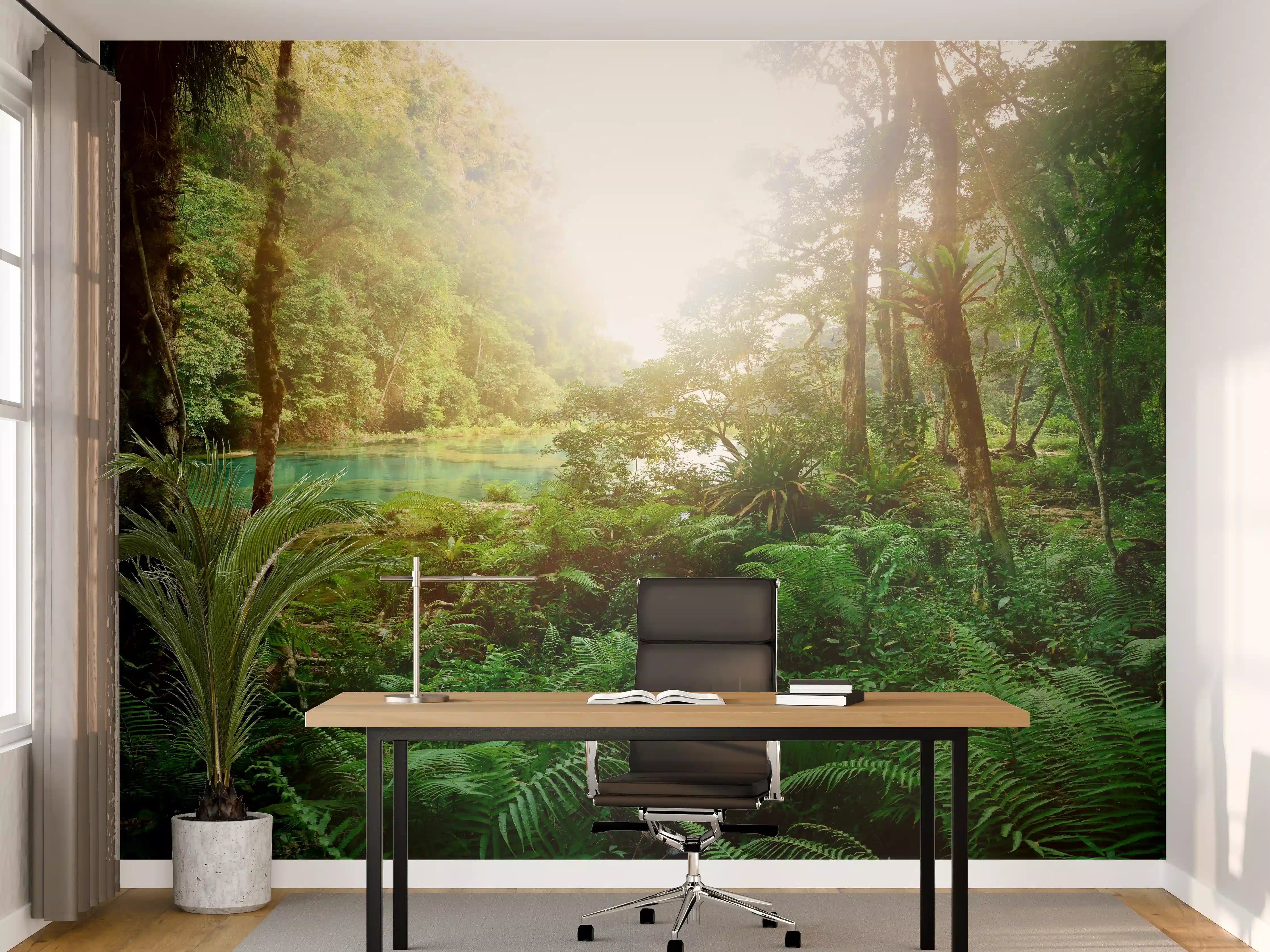 Büro Wandgestaltung - Mysteriöser Maya-Dschungel