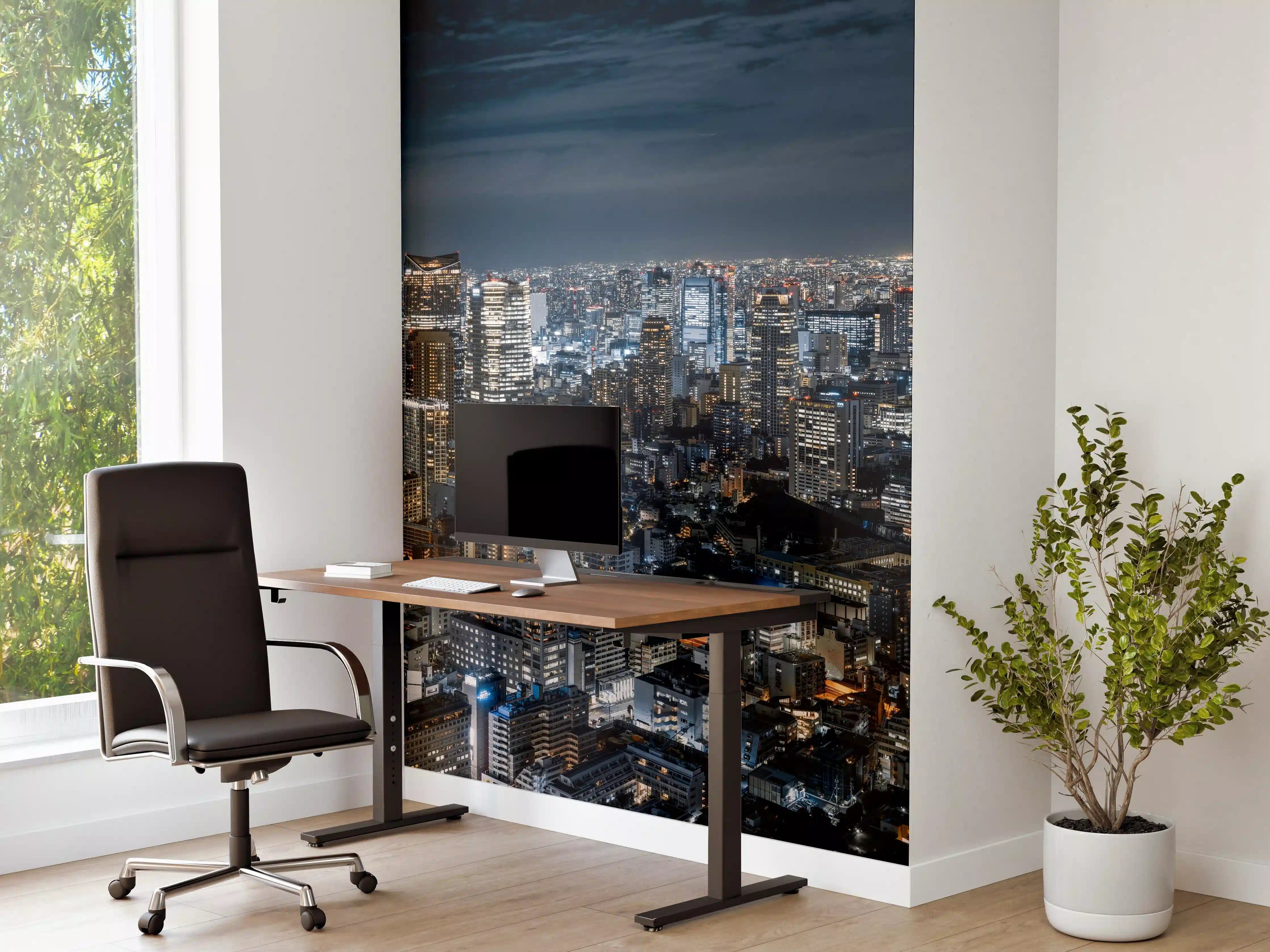 Büro Wandgestaltung - Nachtaufnahme der Tokyo Tower bei klarem Himmel