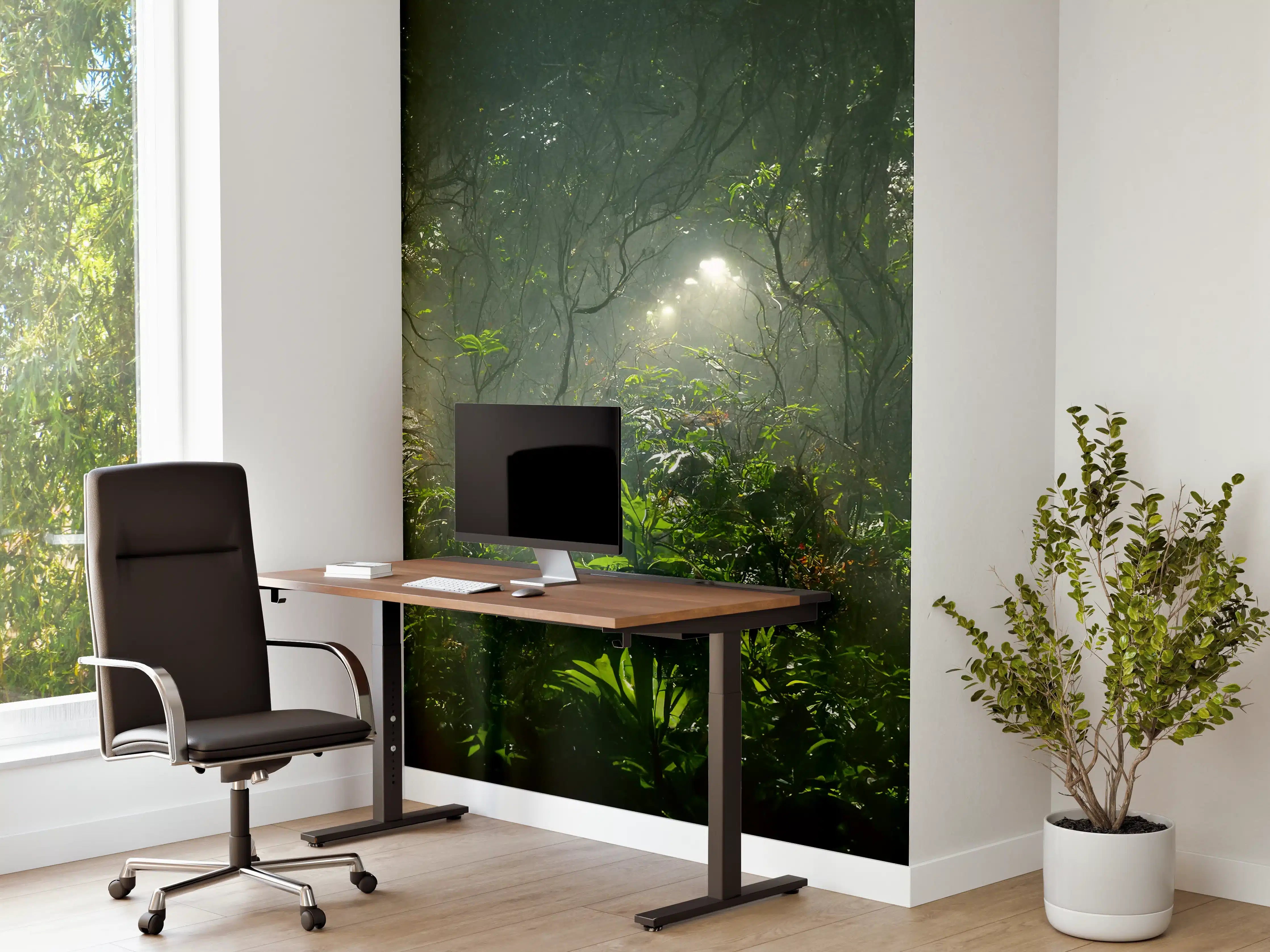 Büro Wandgestaltung - Nachtlandschaft des Dschungels