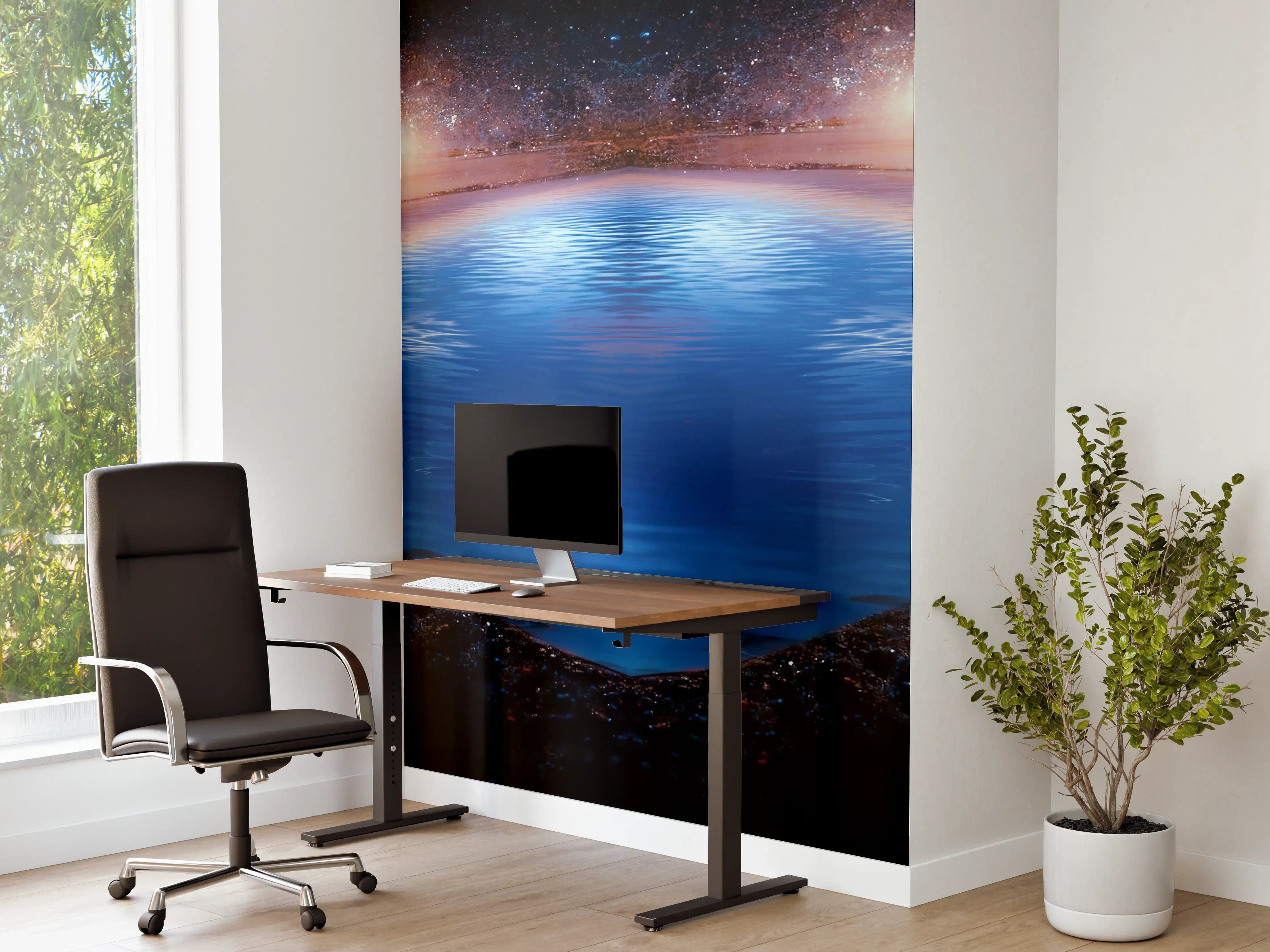 Büro Wandgestaltung - Nächtliche Fantasielandschaft