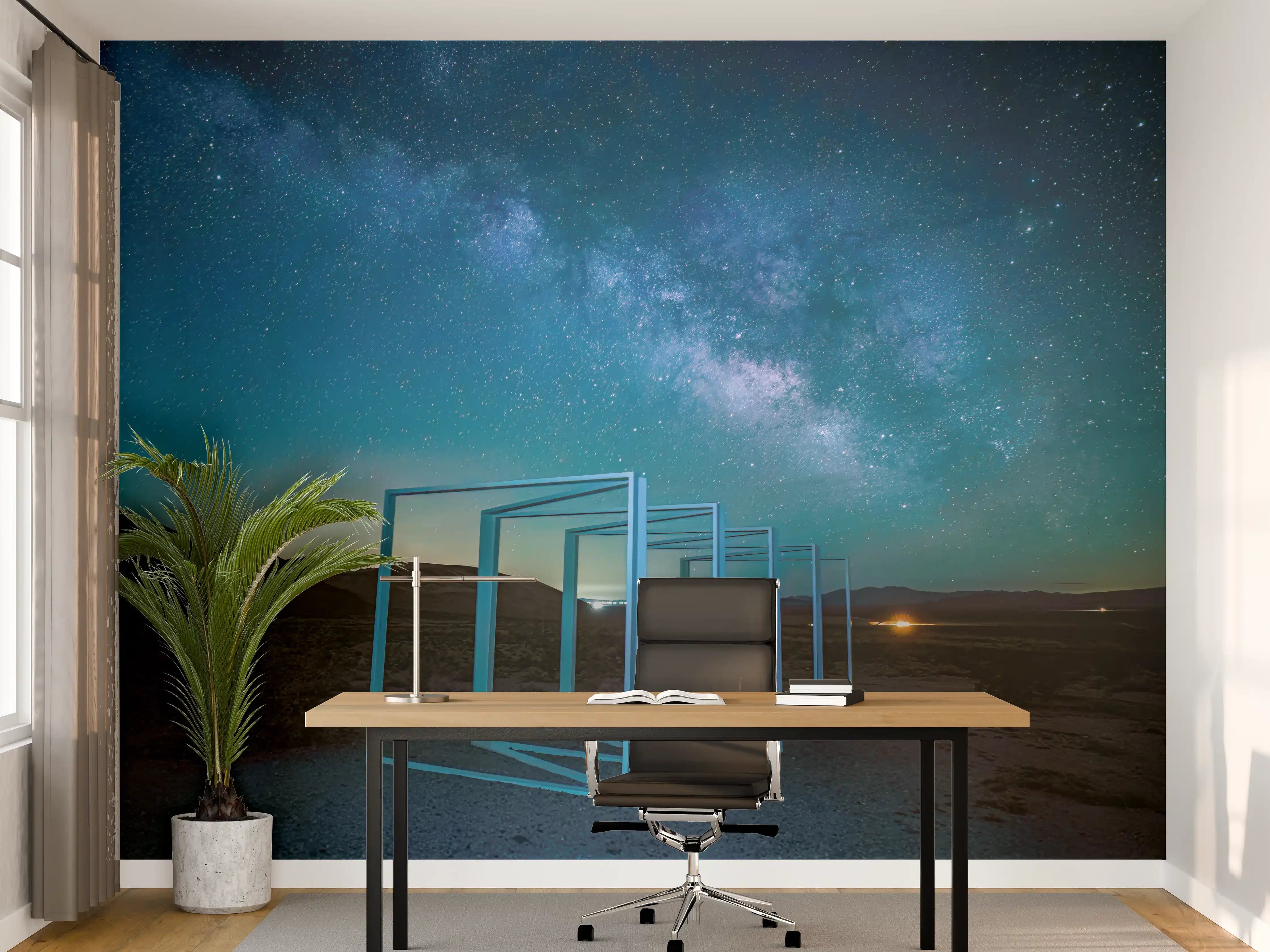 Büro Wandgestaltung - Nächtliche Landschaft