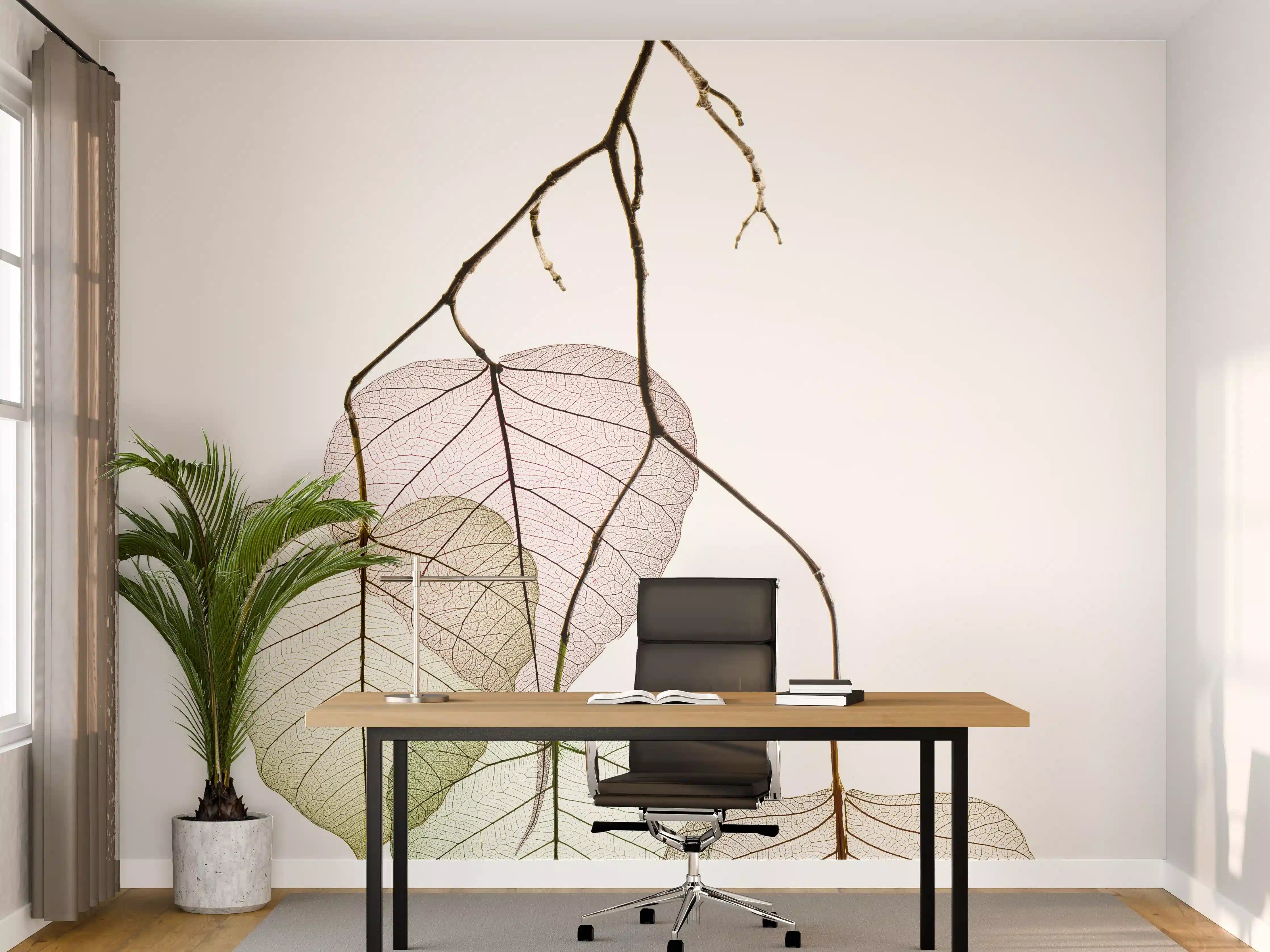 Büro Wandgestaltung - Nahaufnahme - Blätterzweige
