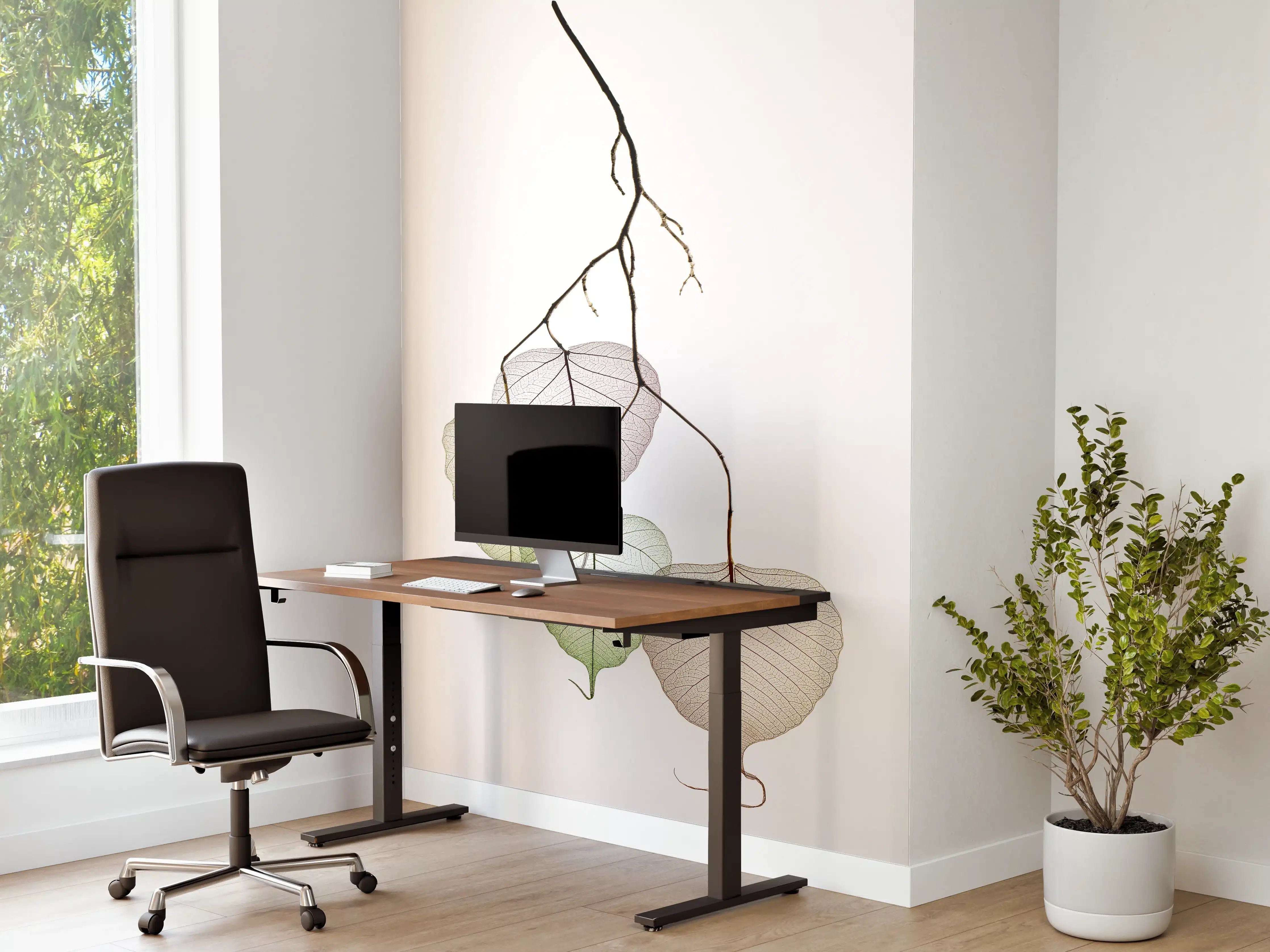 Büro Wandgestaltung - Nahaufnahme - Blätterzweige