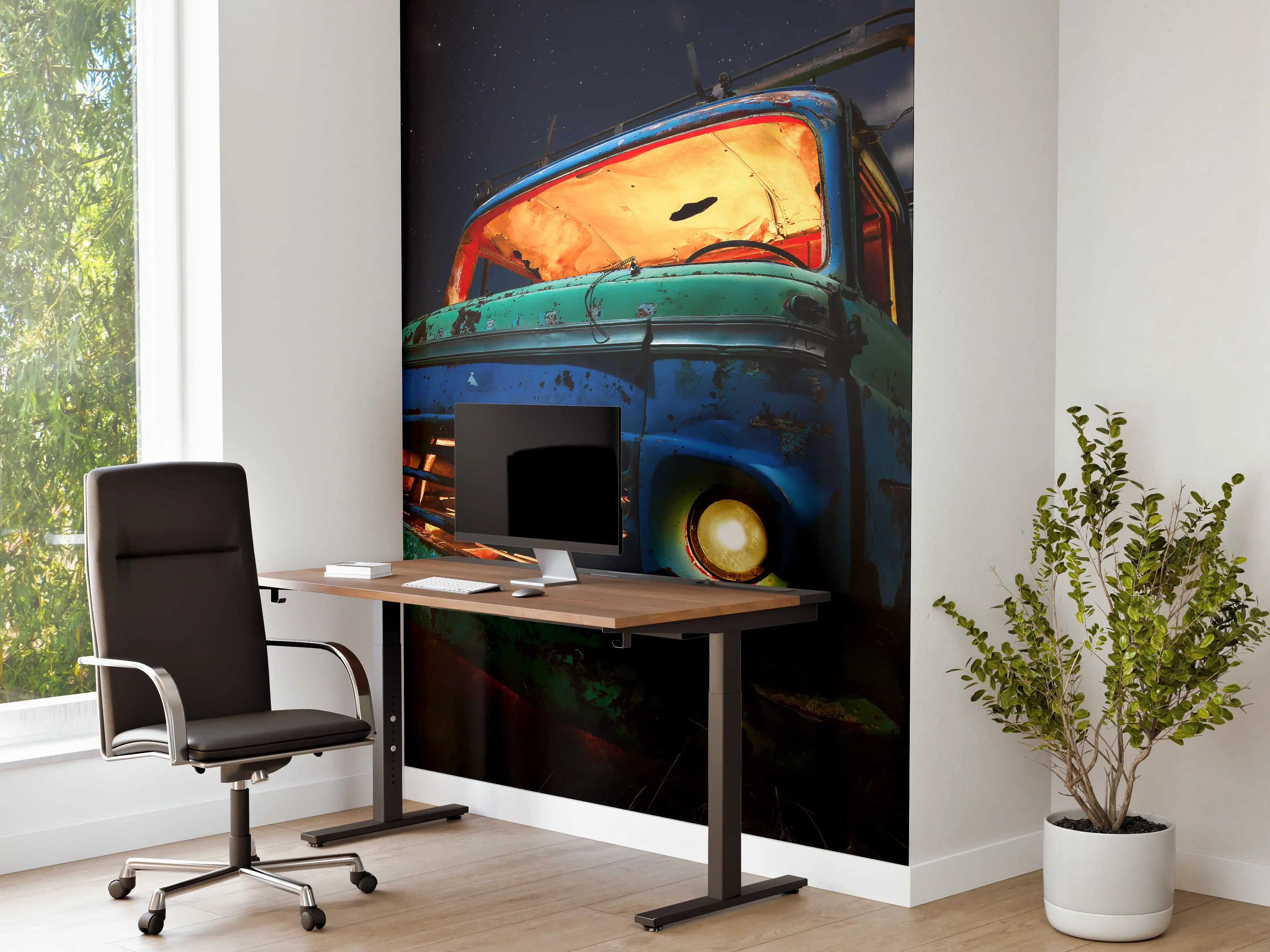 Büro Wandgestaltung - Nahaufnahme - Rostiger Lastkraftwagen