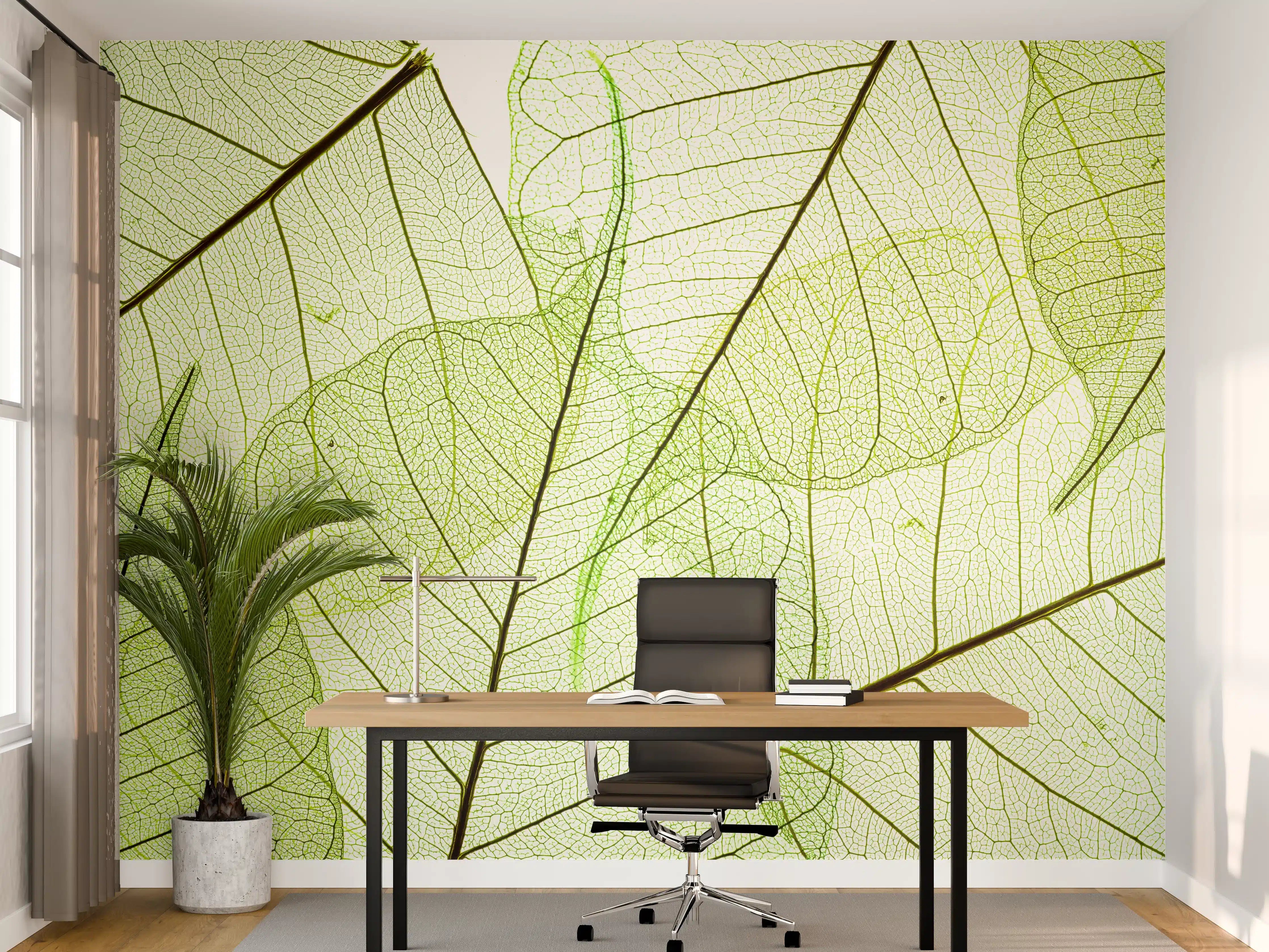 Büro Wandgestaltung - Nahaufnahme Blatttextur