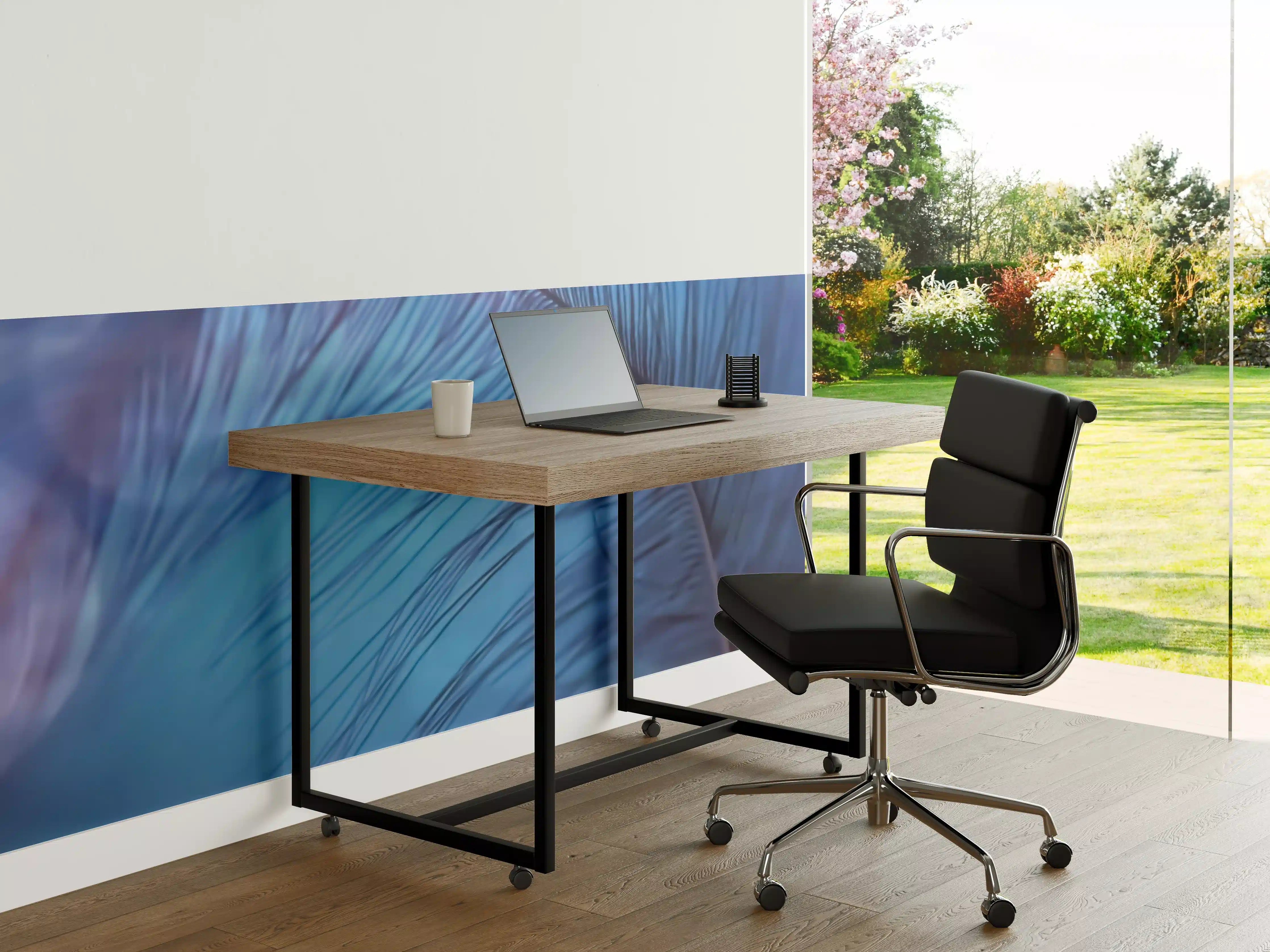 Büro Wandgestaltung - Nahaufnahme einer blauen Feder