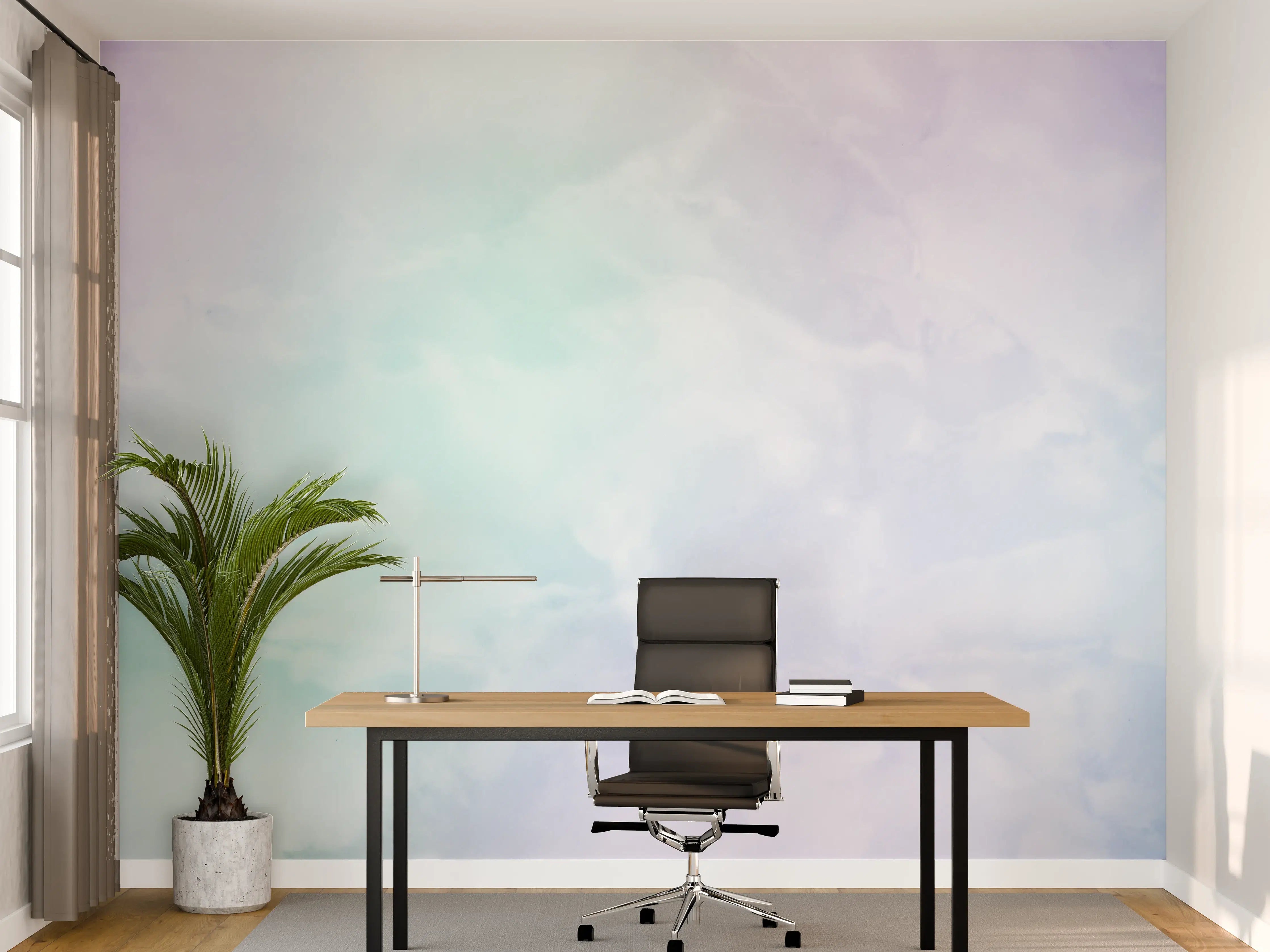 Büro Wandgestaltung - Nahaufnahme von Pastellfarbigem Marmor