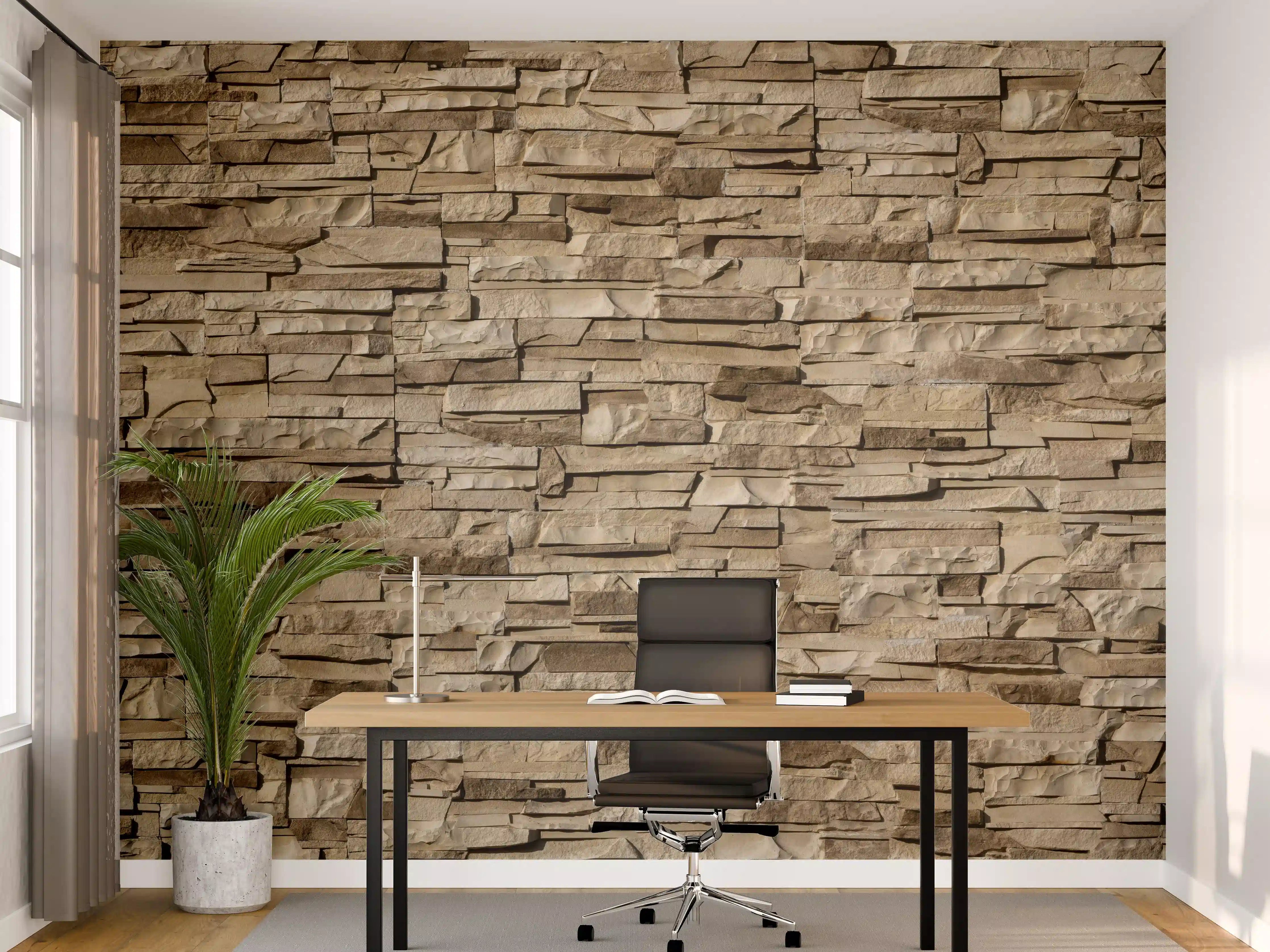 Büro Wandgestaltung - Nahtlose Textur von Klinkerfliesen - Dunkel