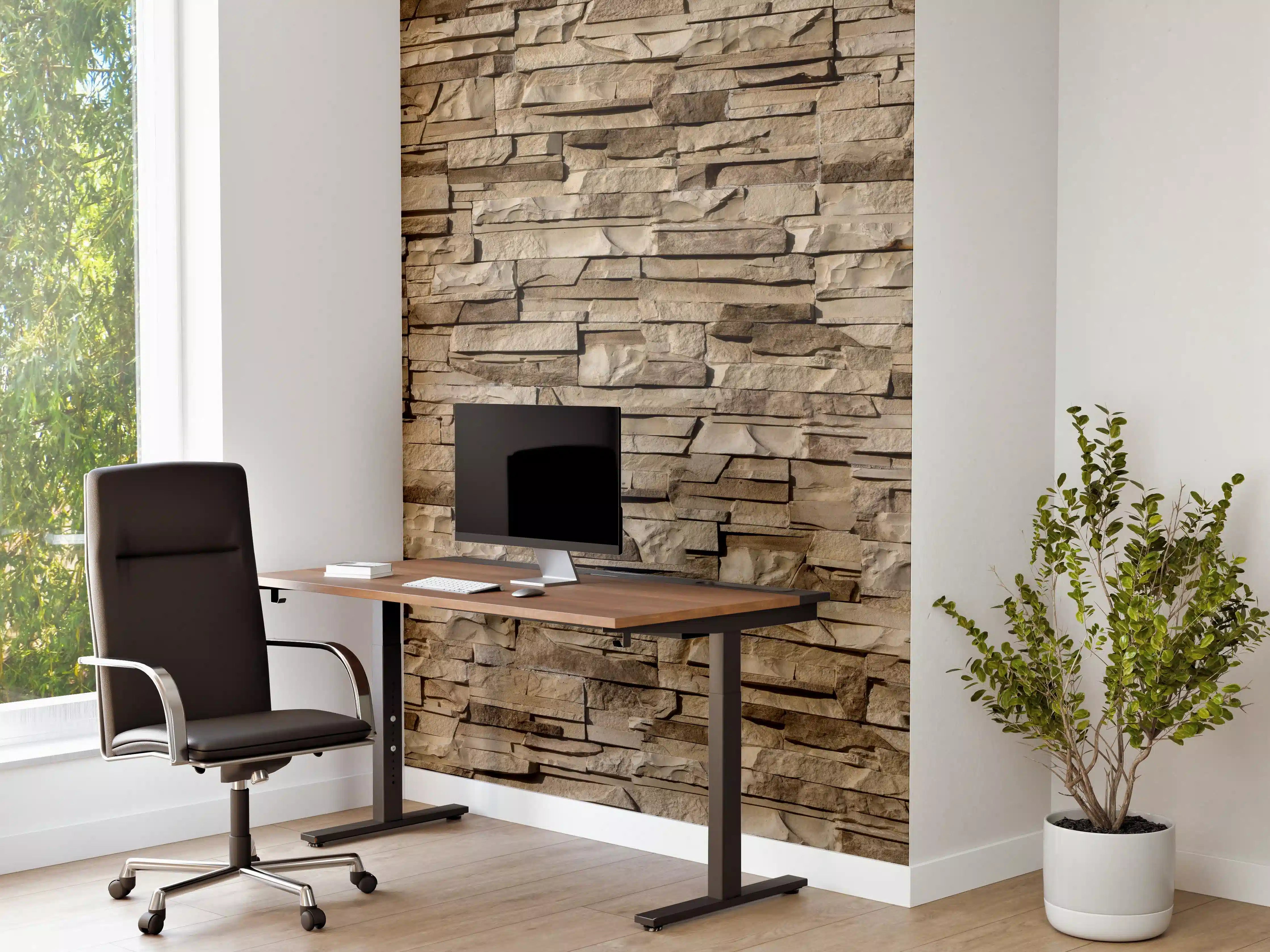 Büro Wandgestaltung - Nahtlose Textur von Klinkerfliesen - Dunkel
