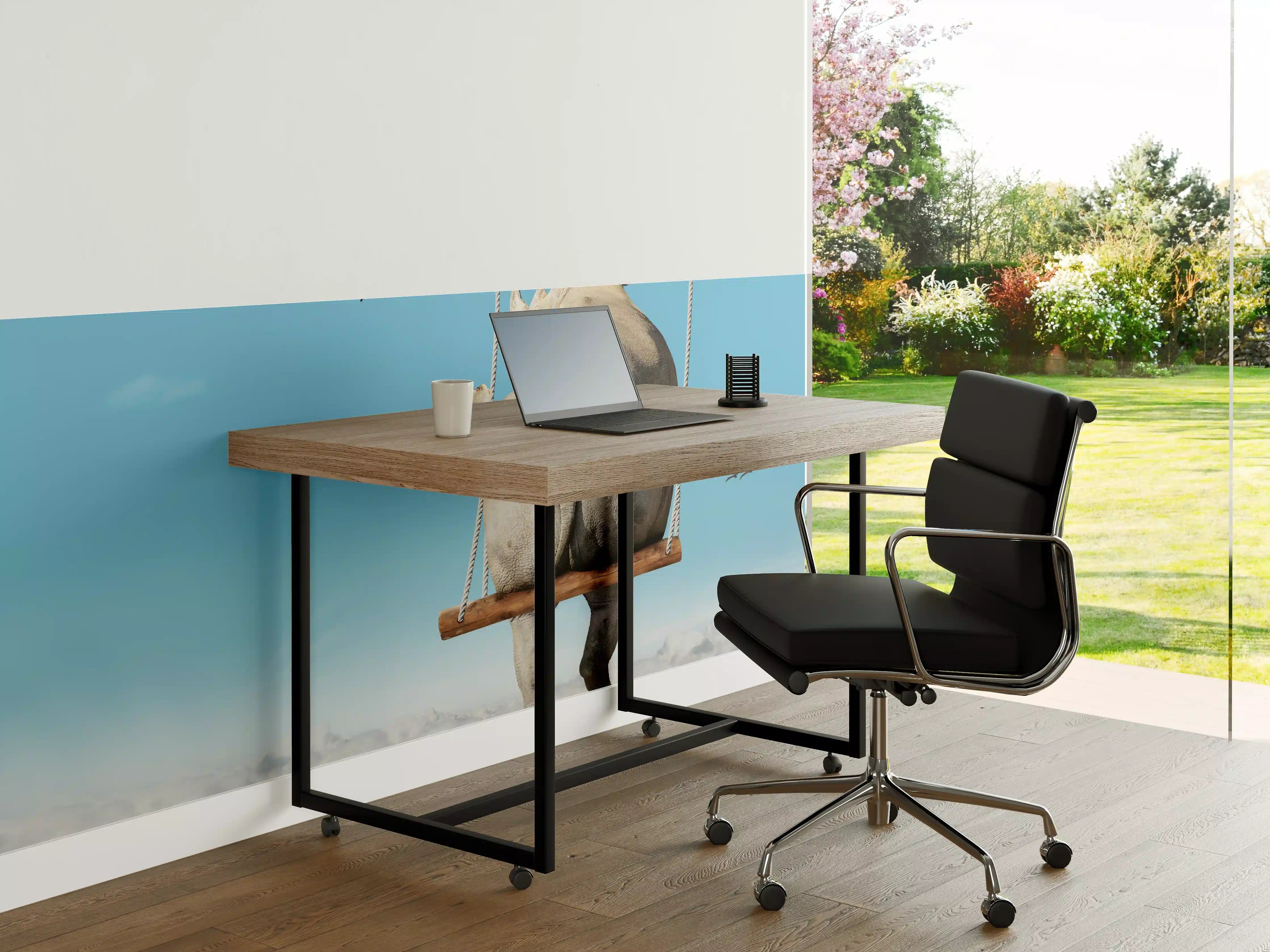 Büro Wandgestaltung - Nashorn schaukelt über den Wolken