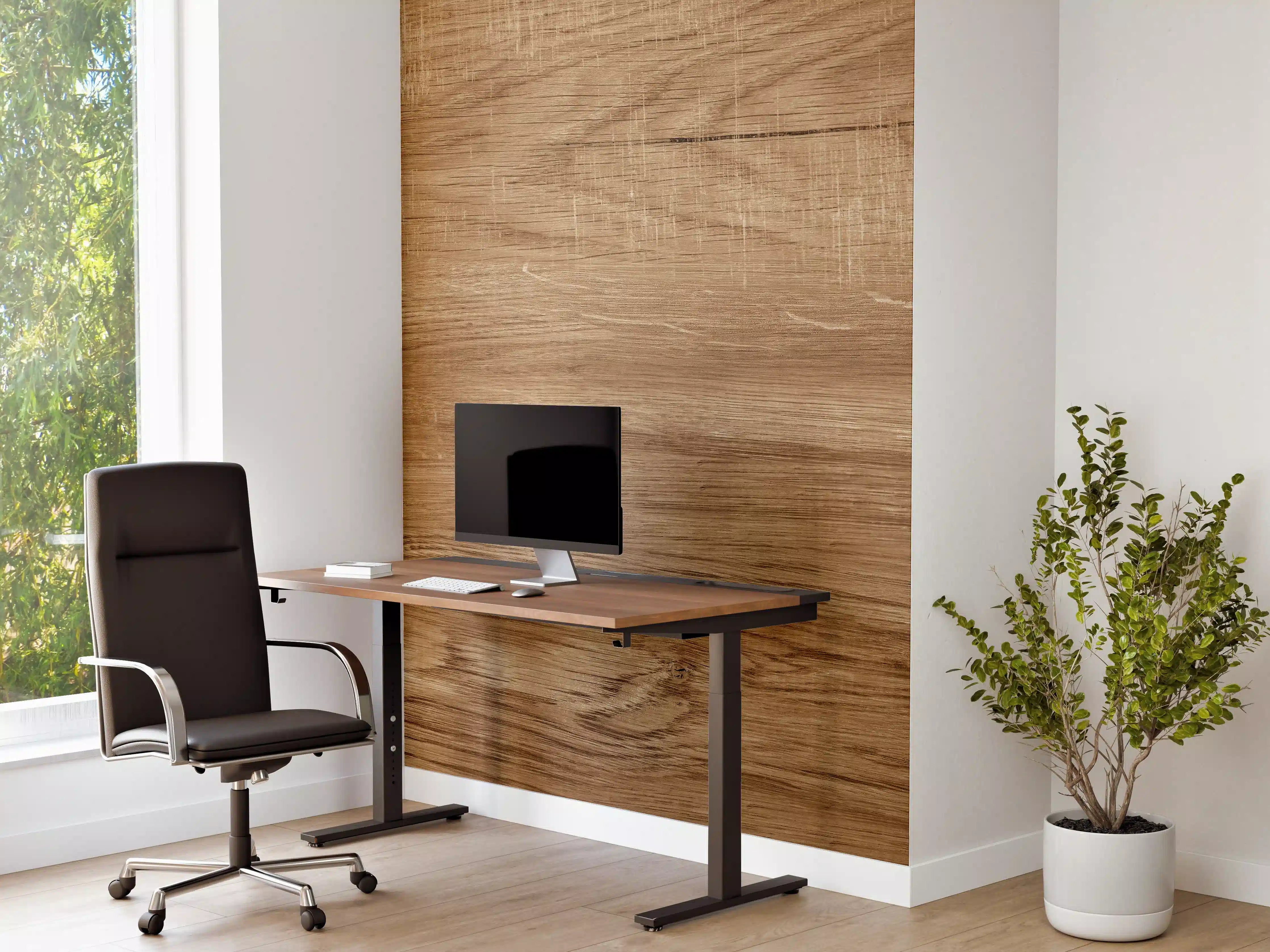 Büro Wandgestaltung - Natürliche Braune Walnussholz-Struktur