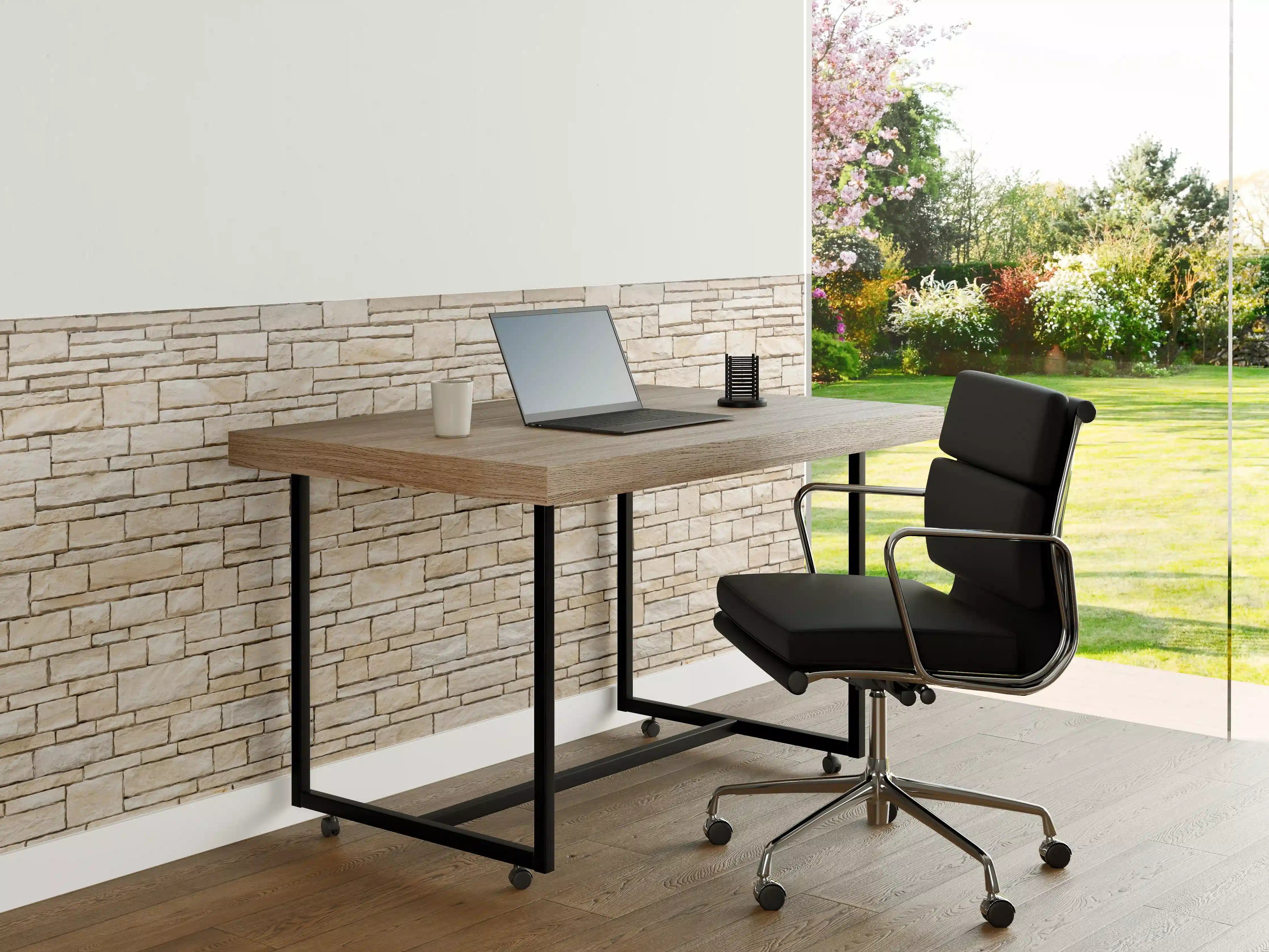 Büro Wandgestaltung - Natürliche beige Ziegelwand