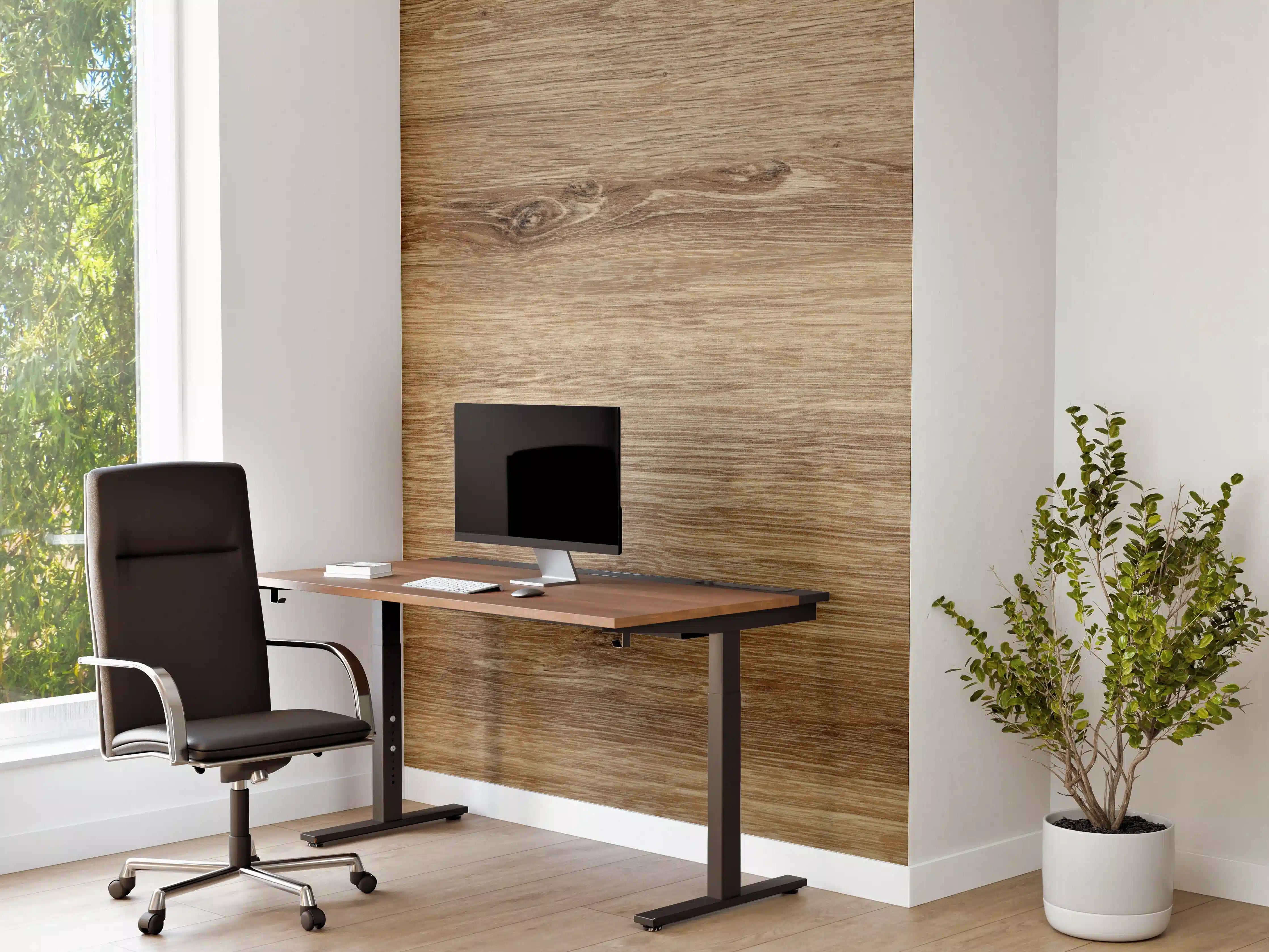 Büro Wandgestaltung - Naturbraune Altholztextur 1