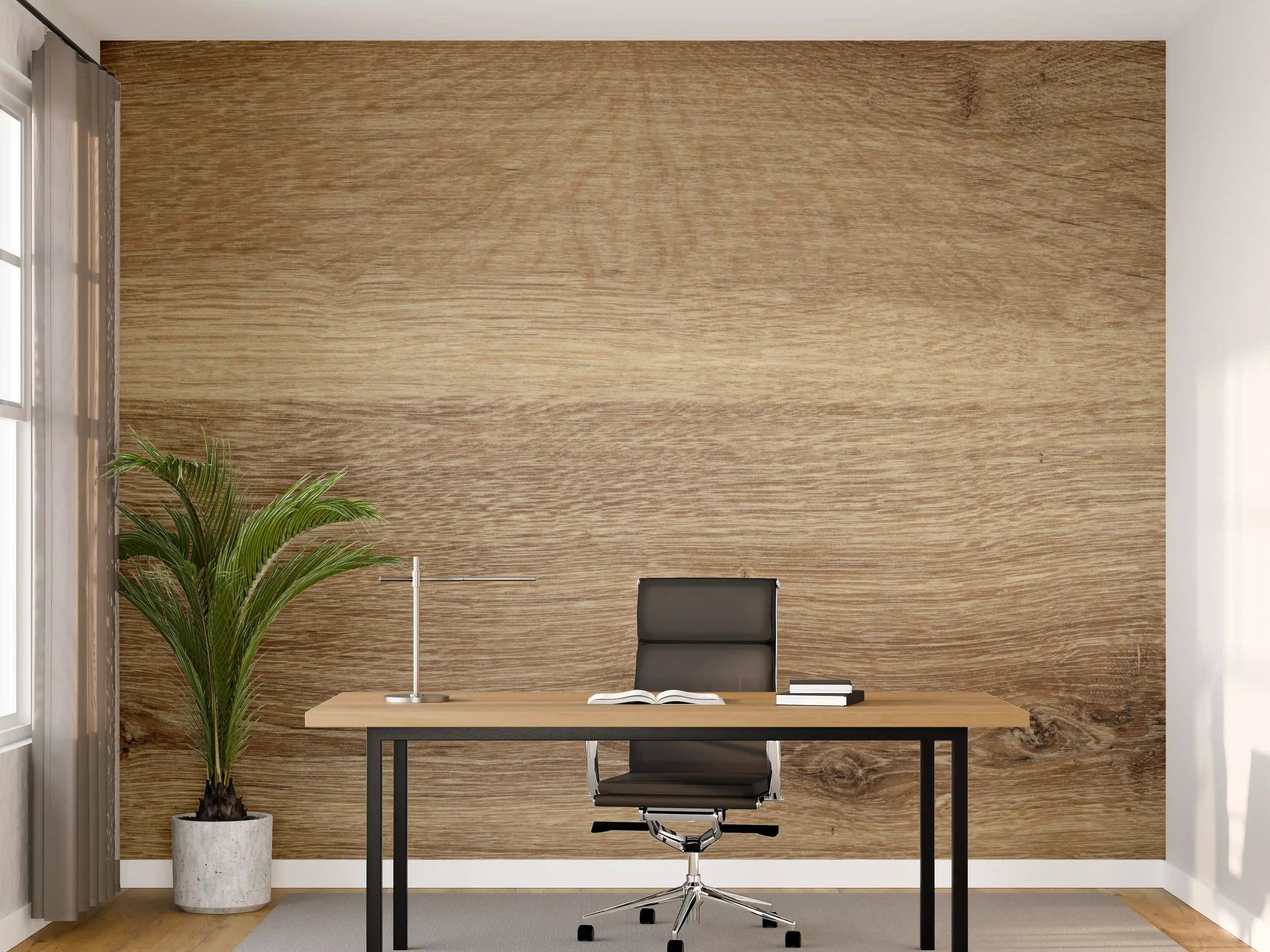 Büro Wandgestaltung - Naturbraune Altholztextur 2