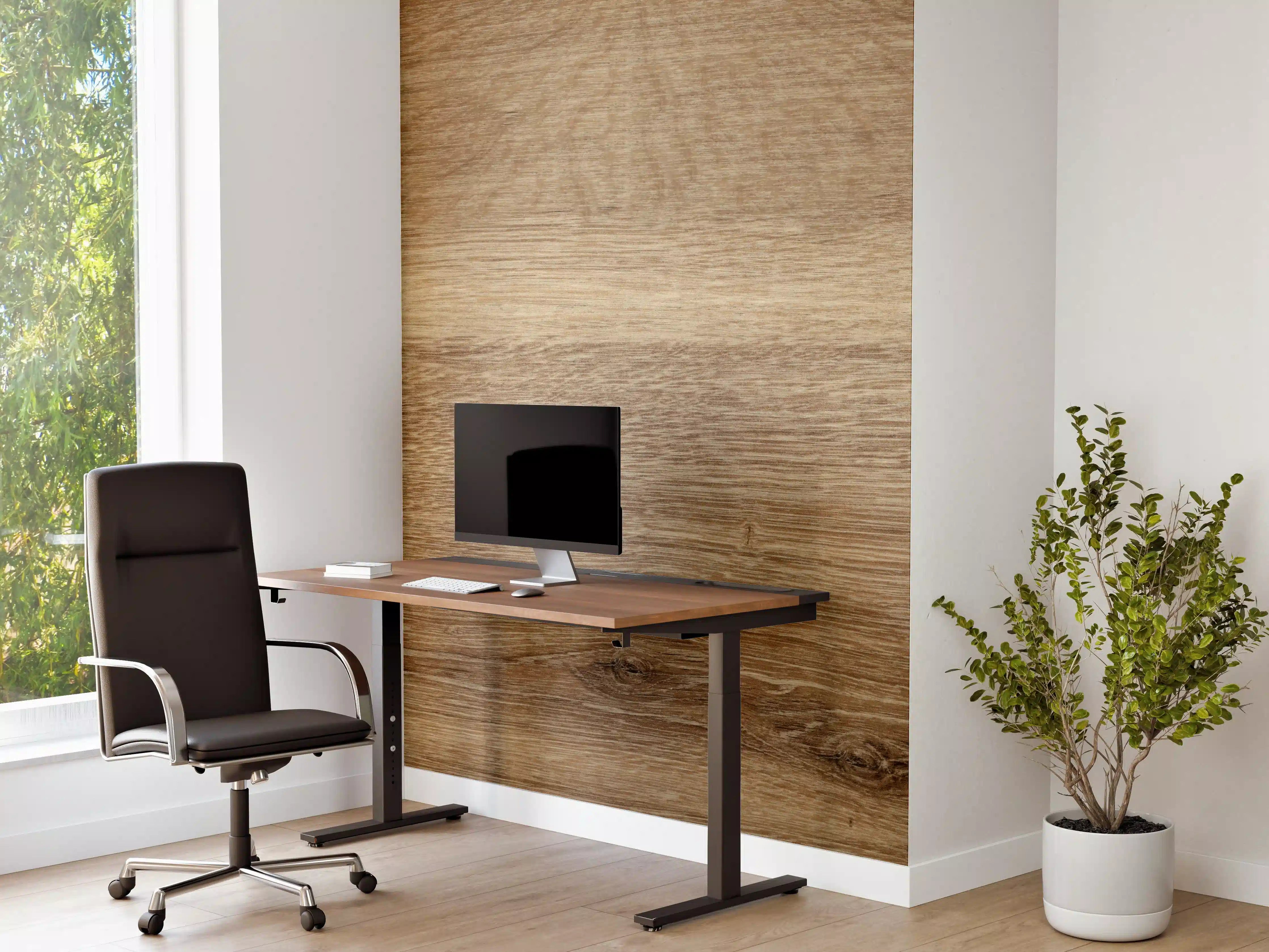 Büro Wandgestaltung - Naturbraune Altholztextur 2