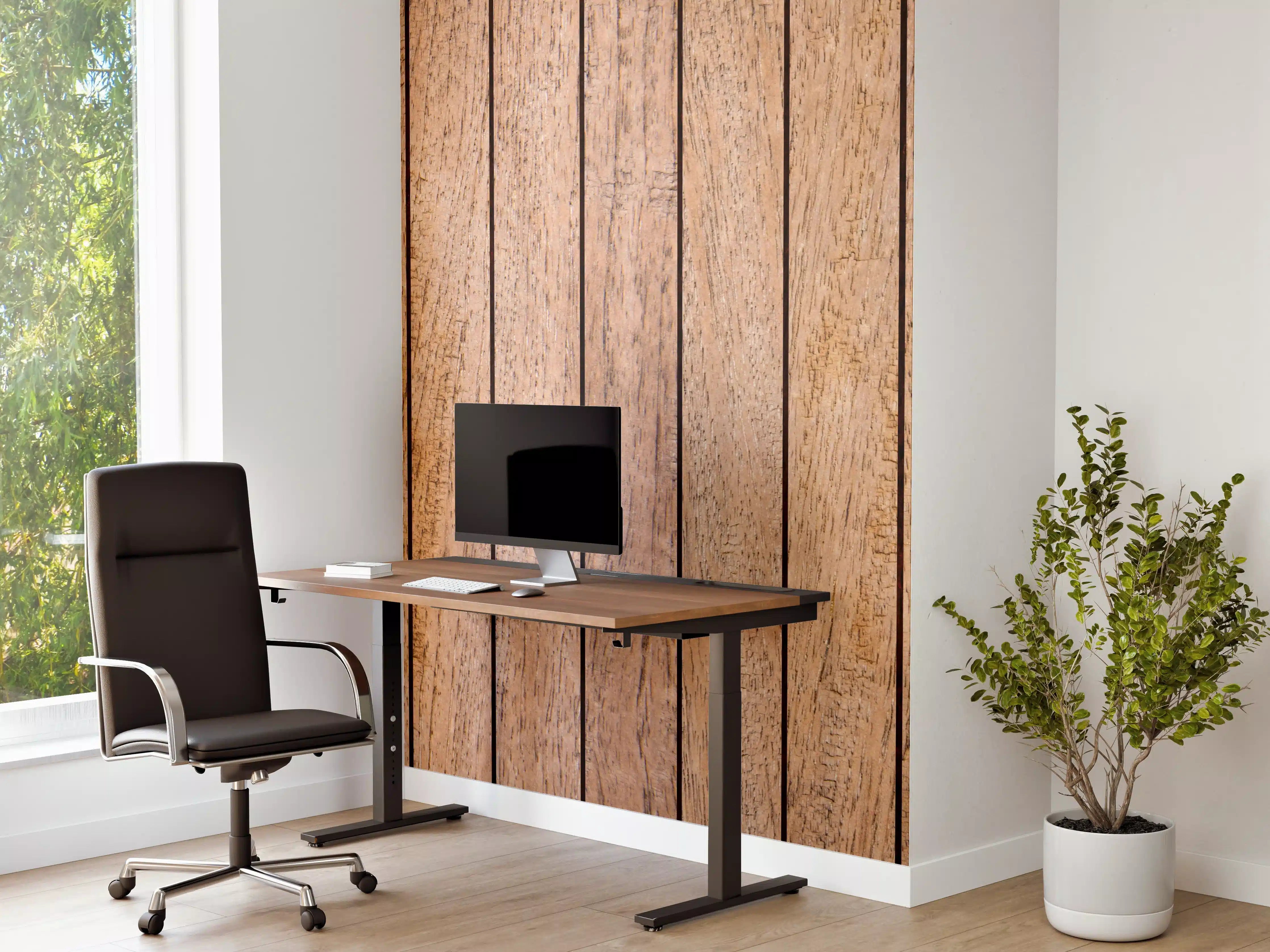 Büro Wandgestaltung - Naturholz Bretter Muster