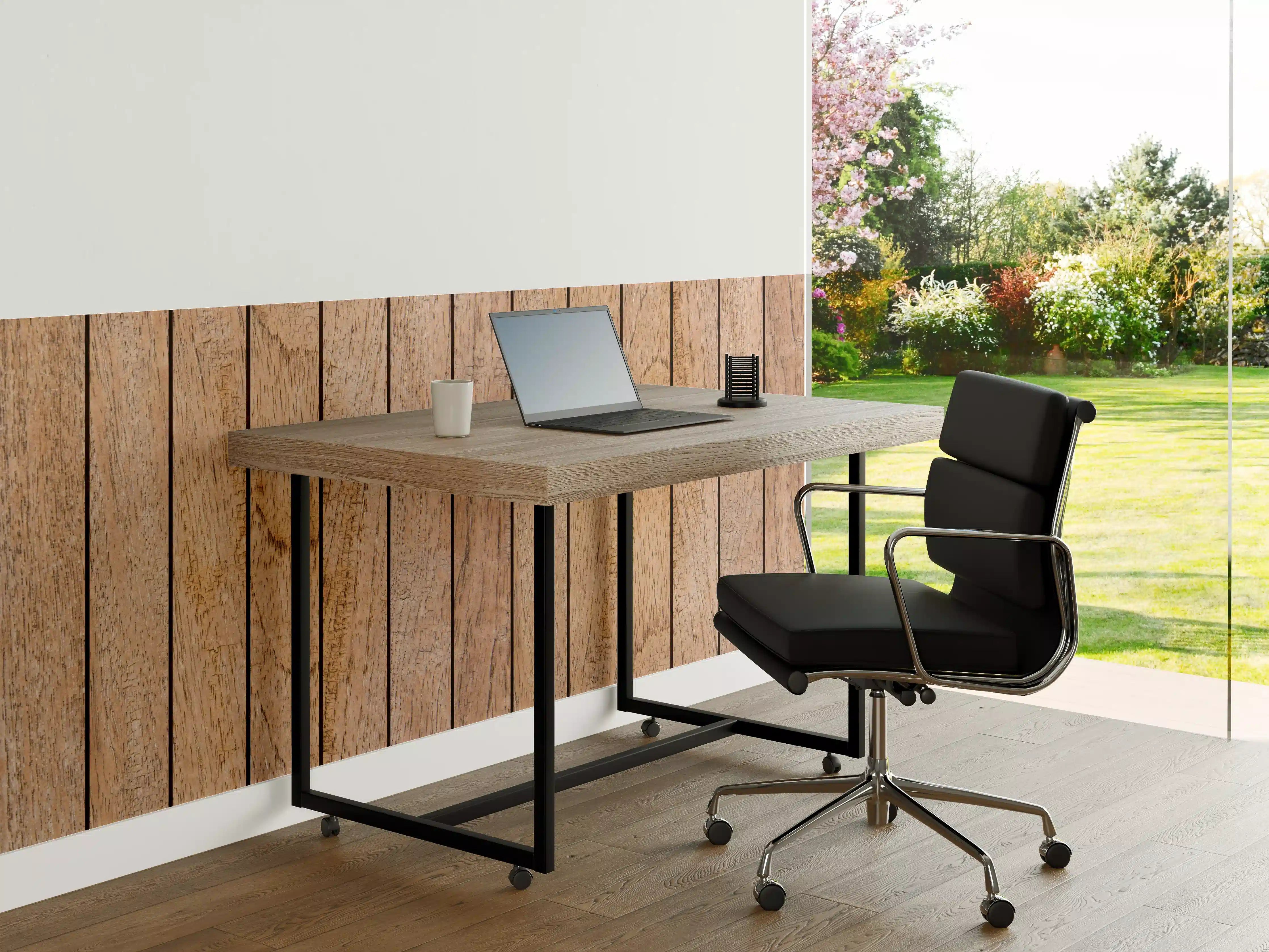 Büro Wandgestaltung - Naturholz Bretter Muster