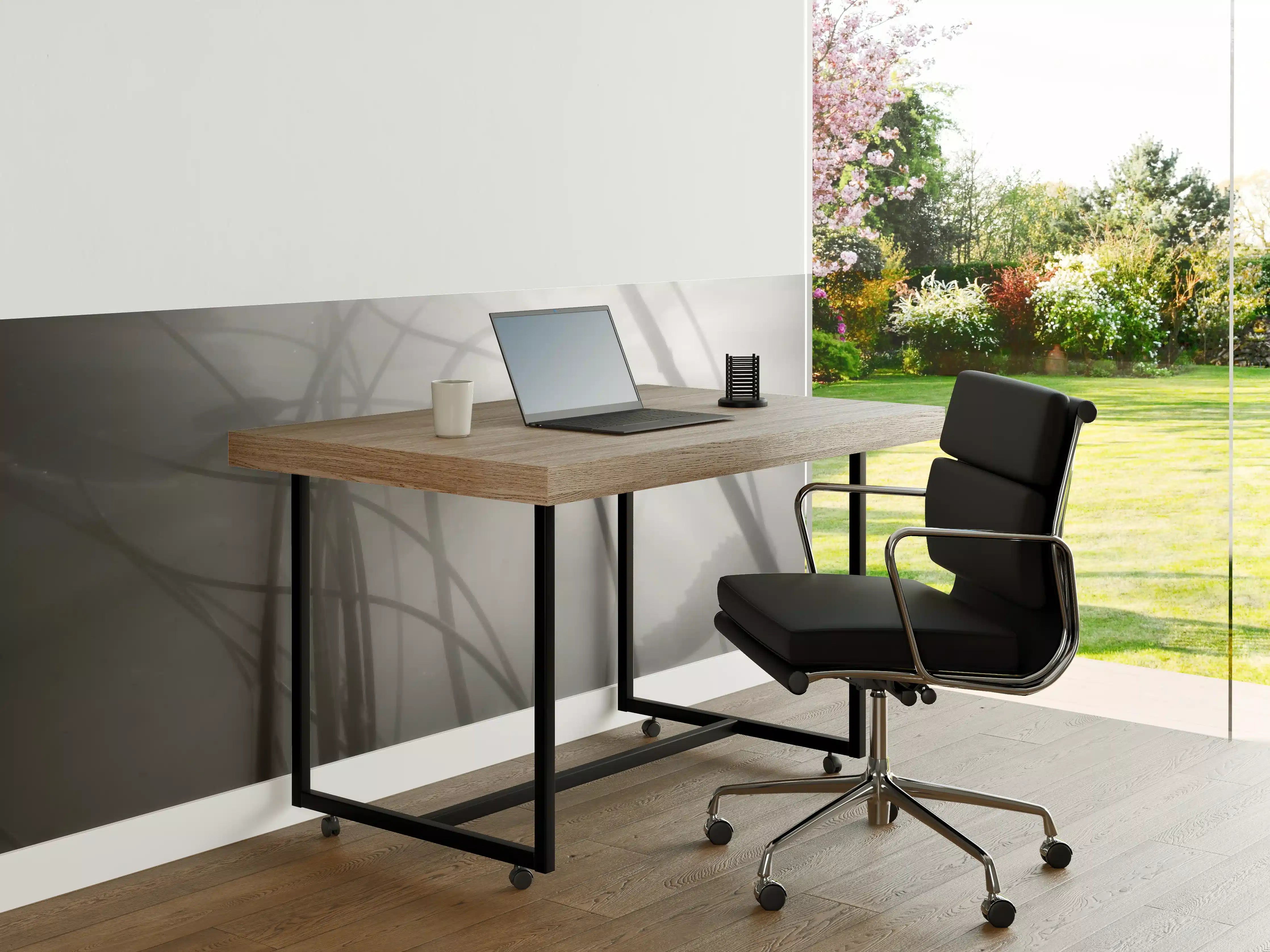Büro Wandgestaltung - Nebelhafte Wasserlilien Monochrom
