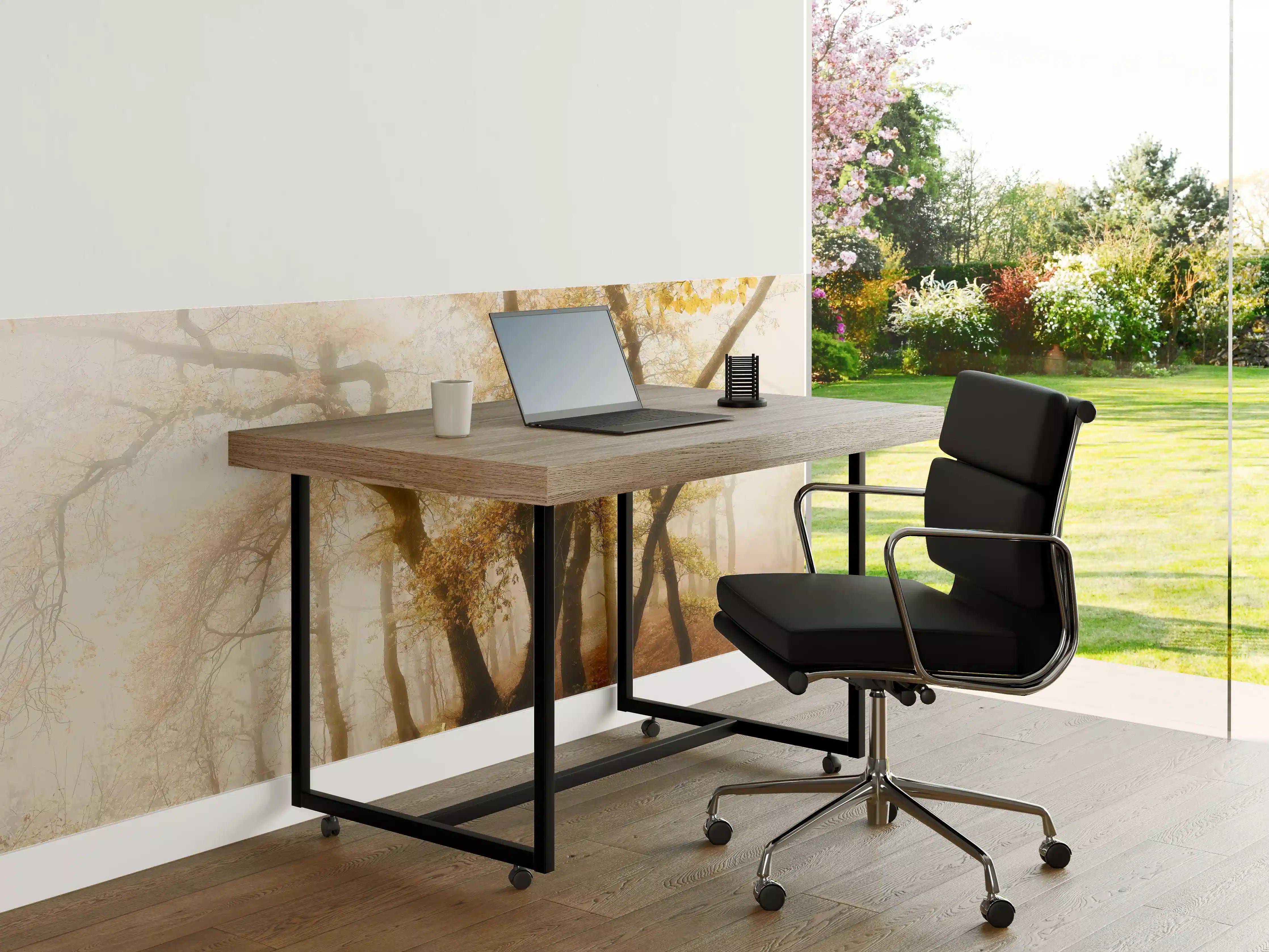 Büro Wandgestaltung - Nebeliger Wald im Herbst