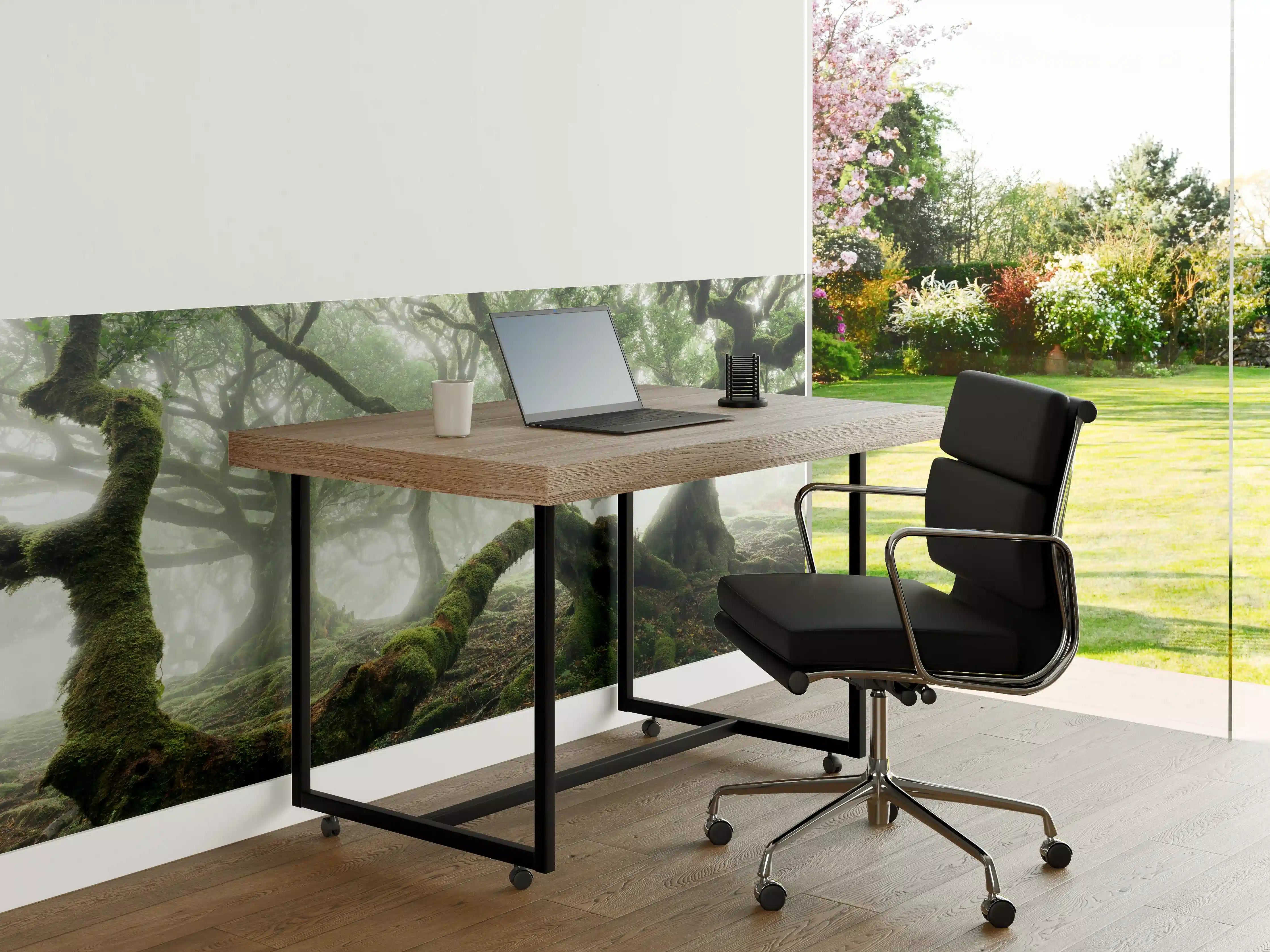 Büro Wandgestaltung - Nebeliger, mystischer Wald